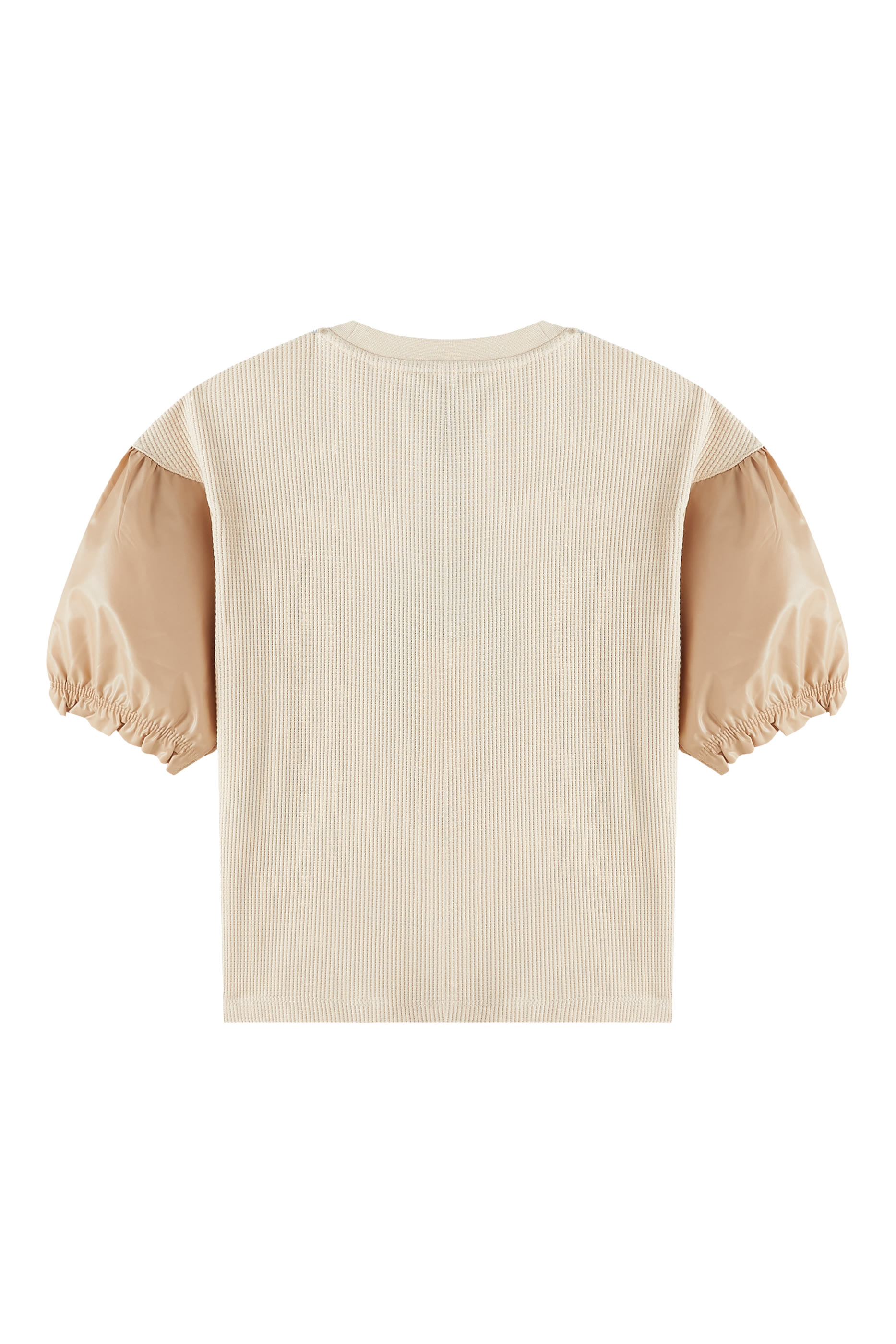 تيشيرت بنسيج متشابك وشعار الماركة للأطفال