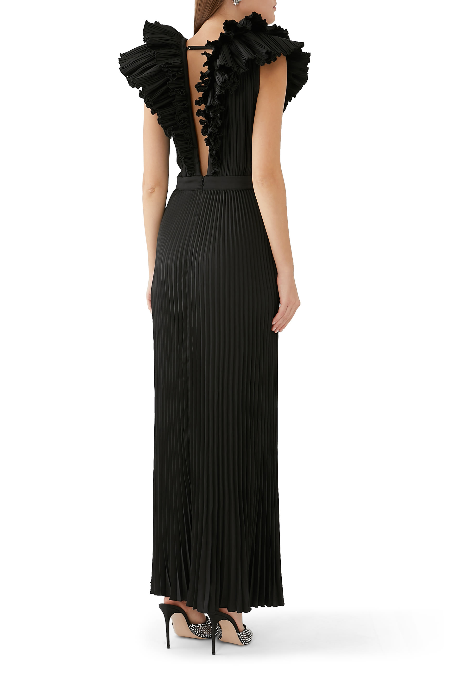 فستان سهرة تويلري بفتحة