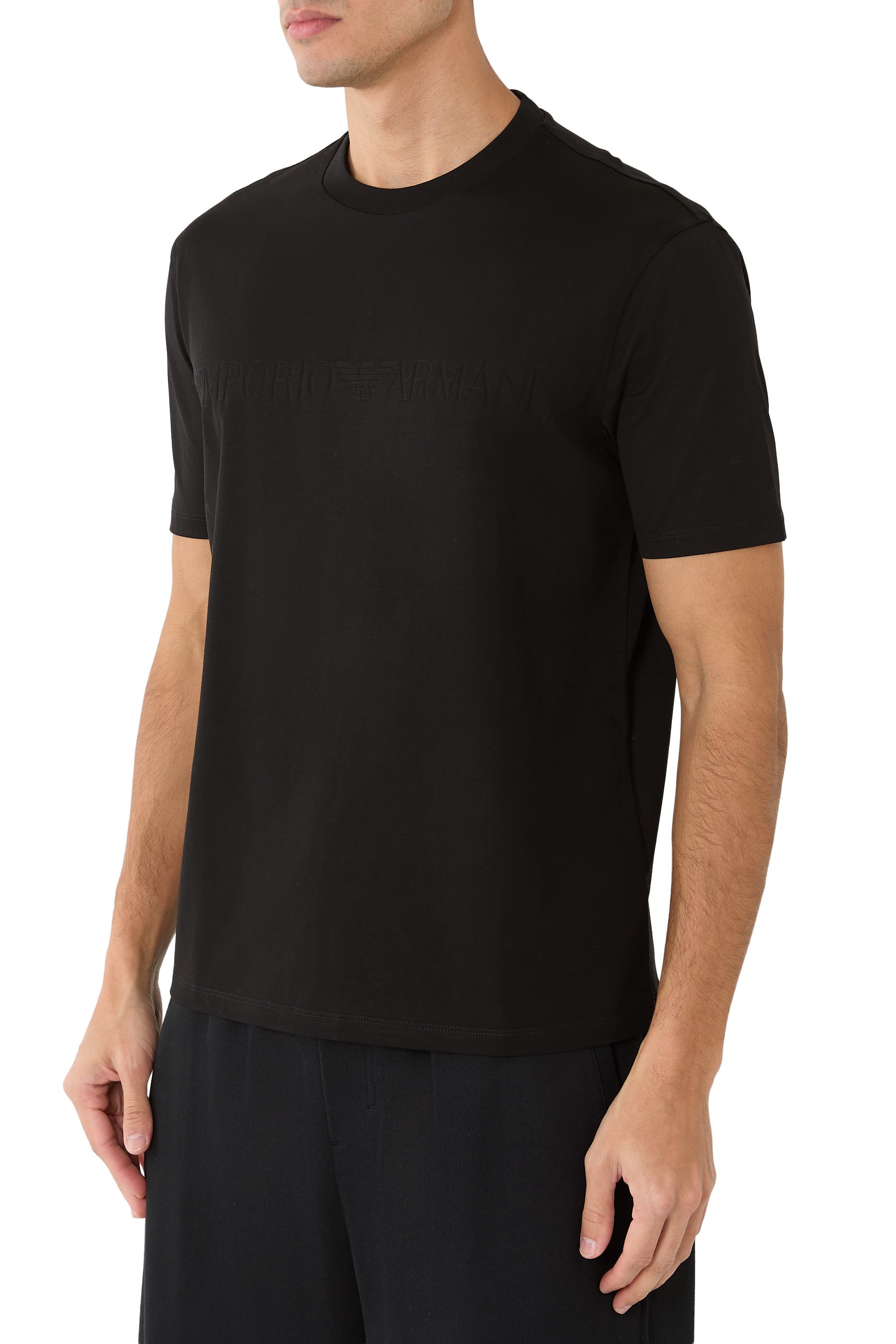 تيشيرت بشعار الماركة بلون مماثل جيرسيه