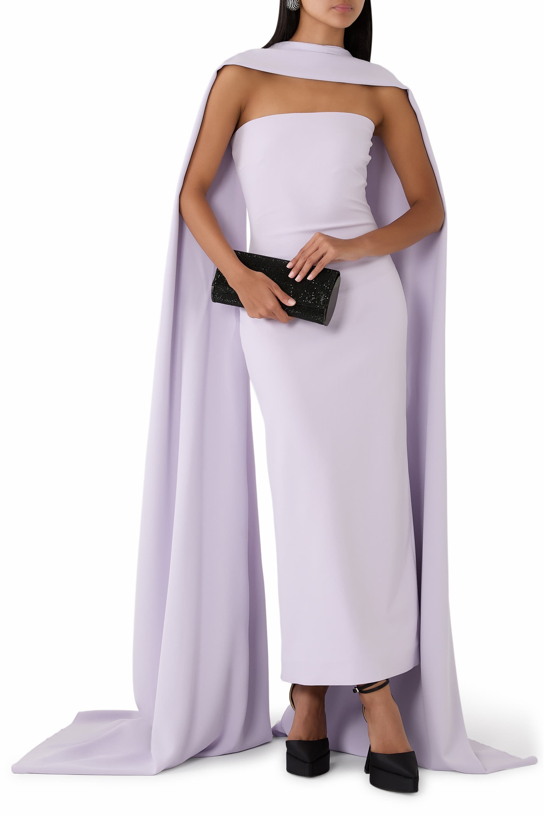 فستان مارتين بطول فوق الكاحل بوشاح