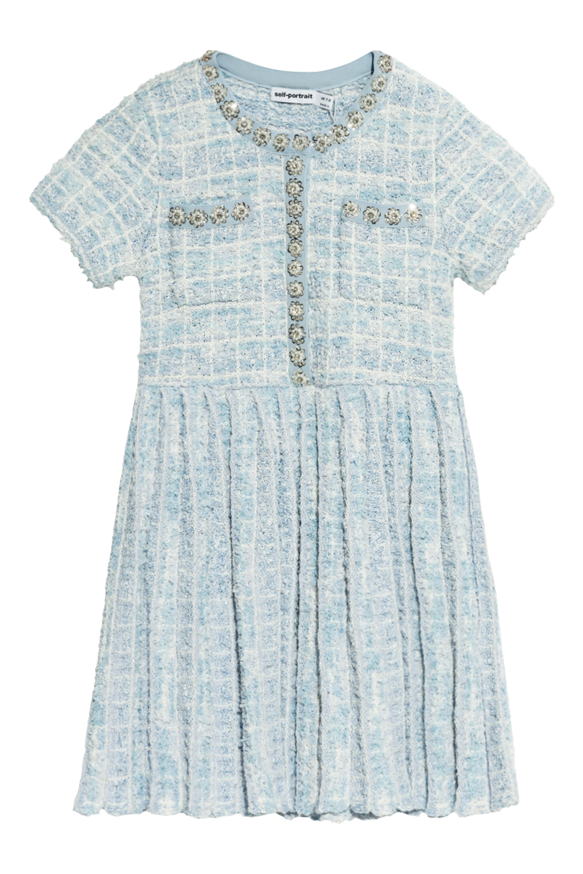 فستان بنقشة مربعات نسيج للأطفال