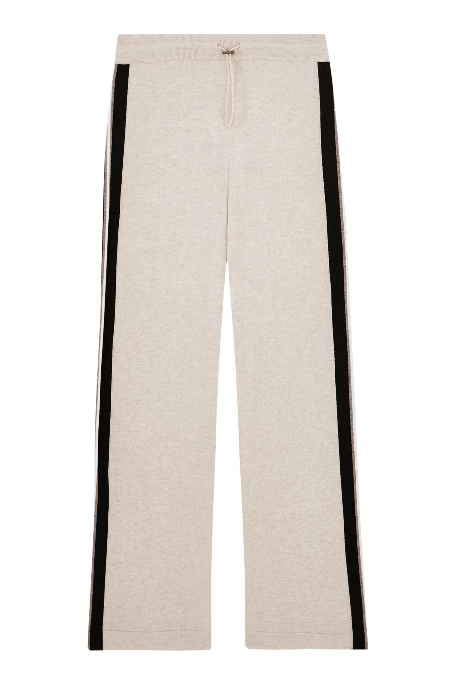 بنطال رياضي بقصة ساق واسعة بخطوط جانبية