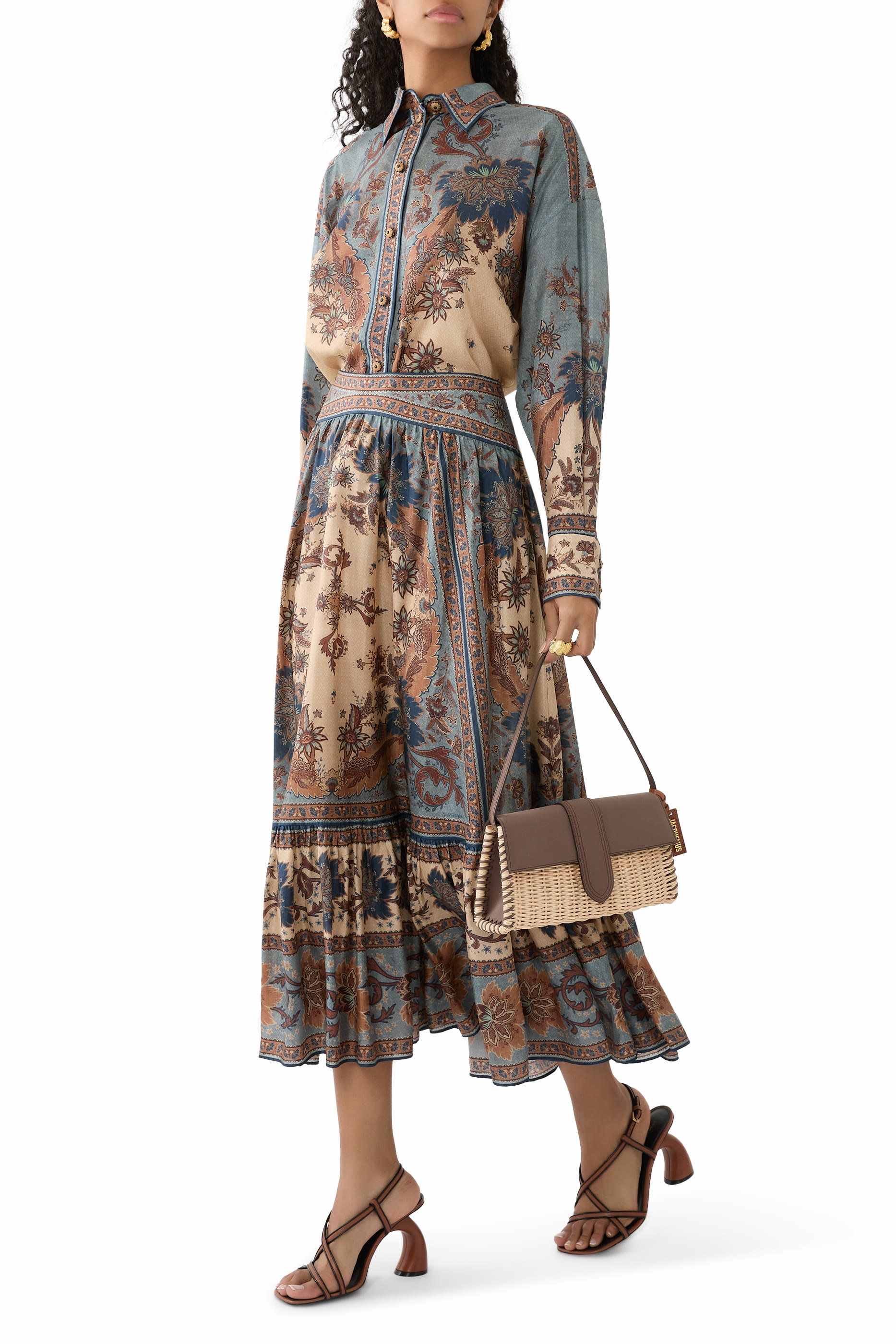 تنورة  أسينشن بطيات متوسطة الطول