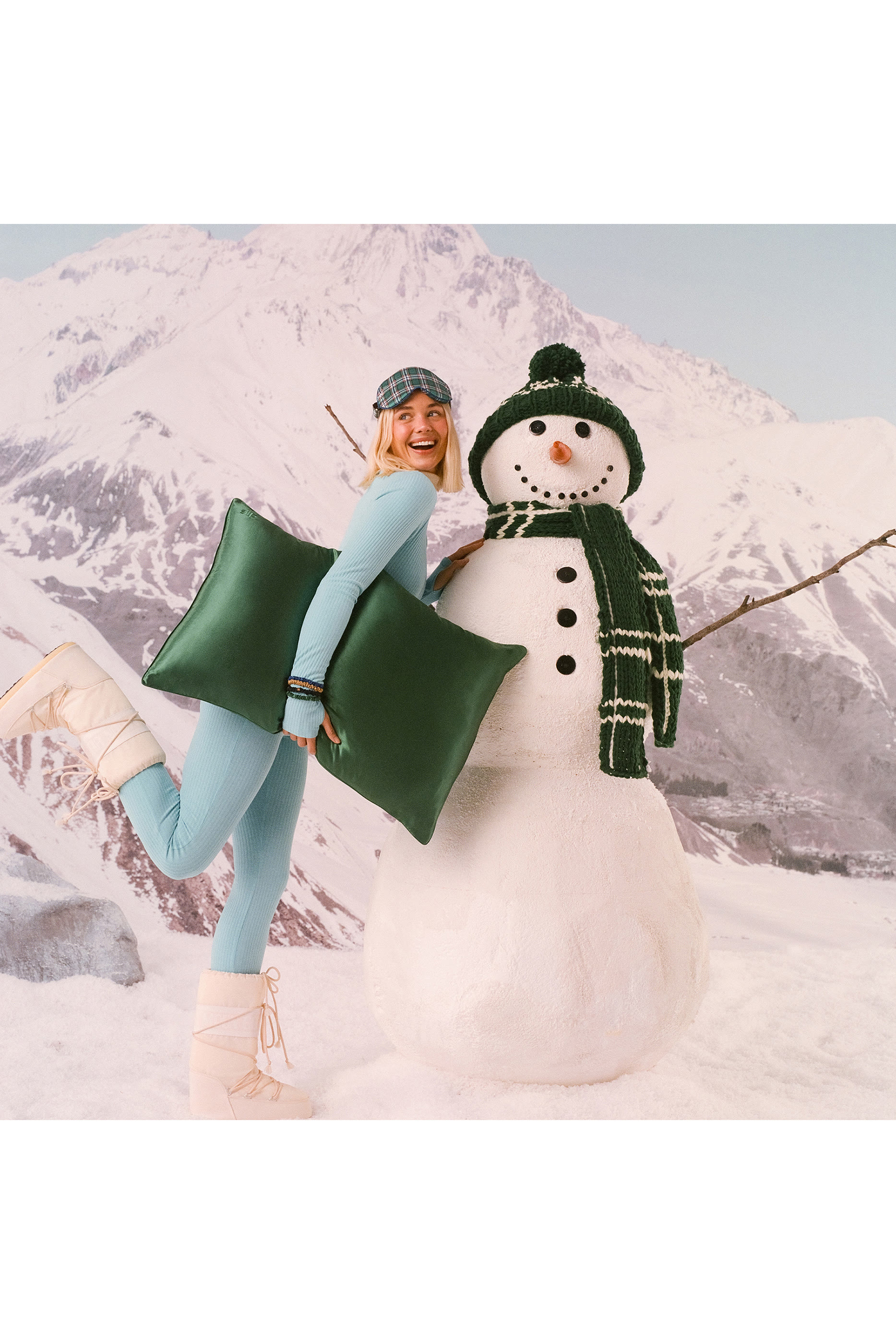 غطاء وسادة كوين من الحرير الخالص