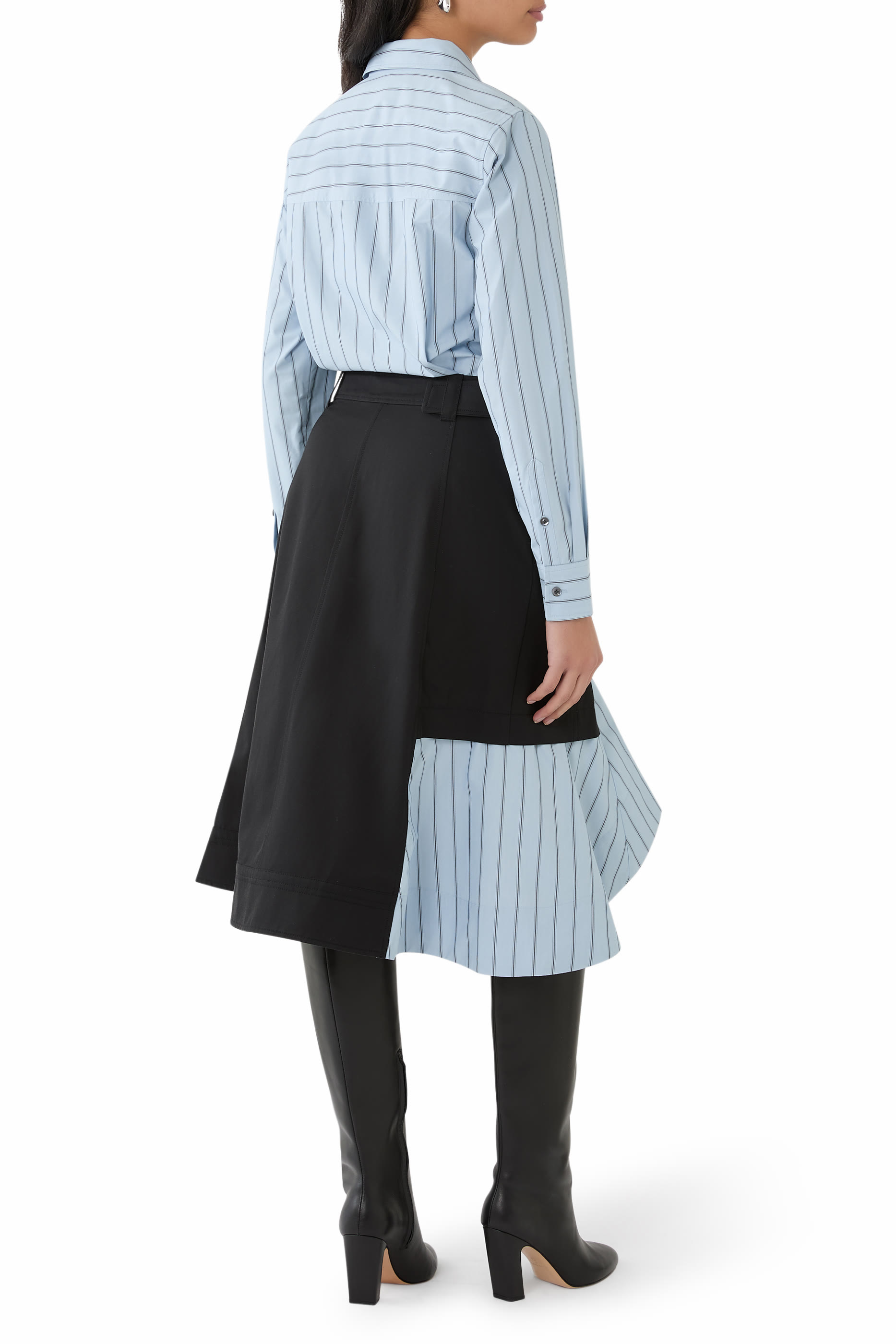 فستان بنمط قميص عملي خامات متنوعة