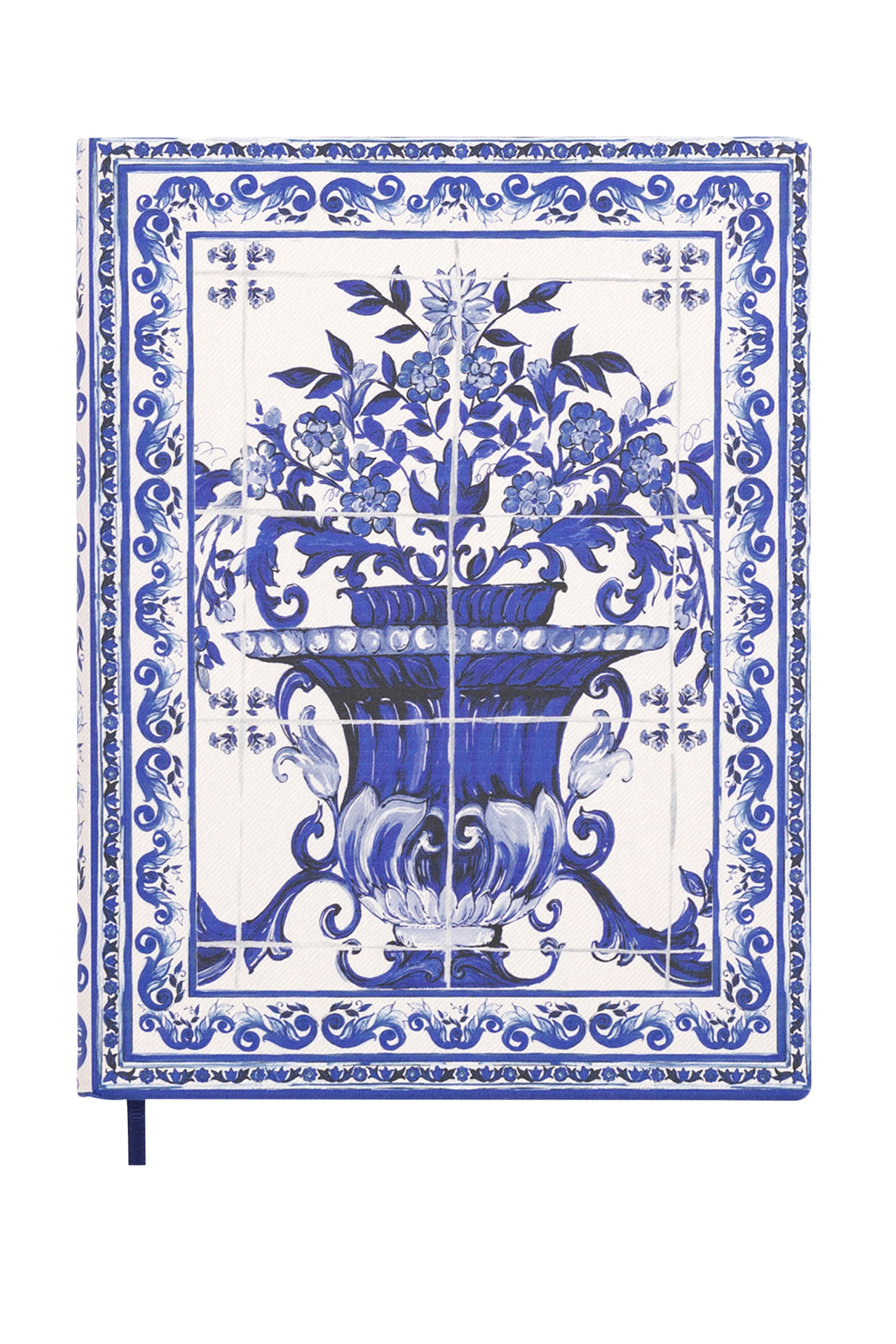 دفتر ملاحظات بلو ميديتيرانيو كبير مسطر بغلاف قماشي