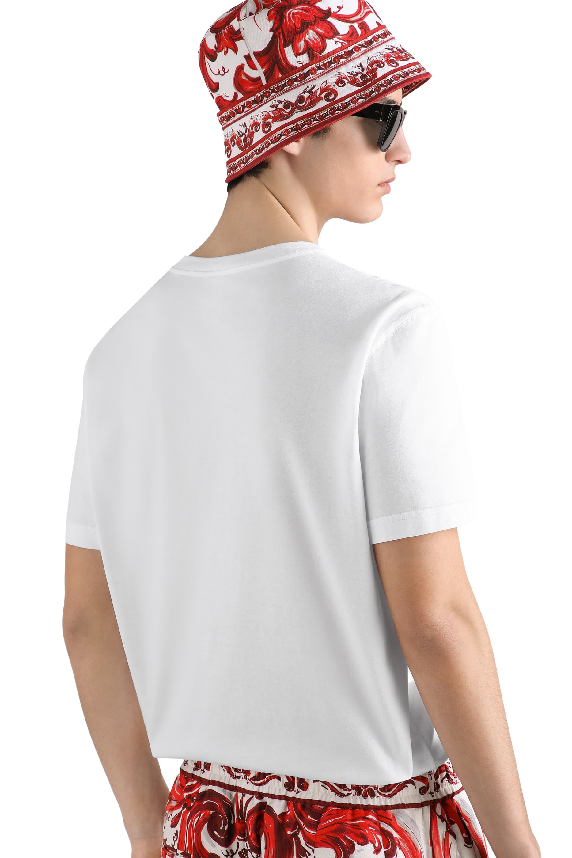 تيشيرت بتطريز شعار الماركة قطن