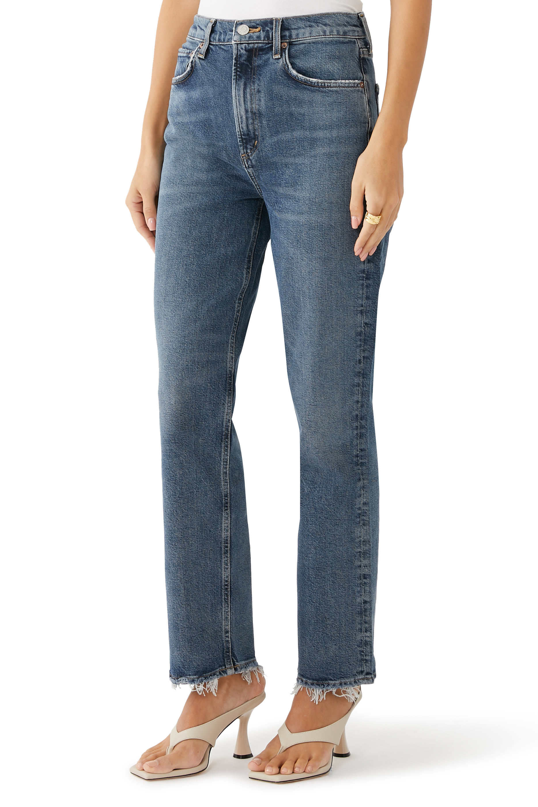 بنطال جينز ستوف بايب بخصر مرتفع