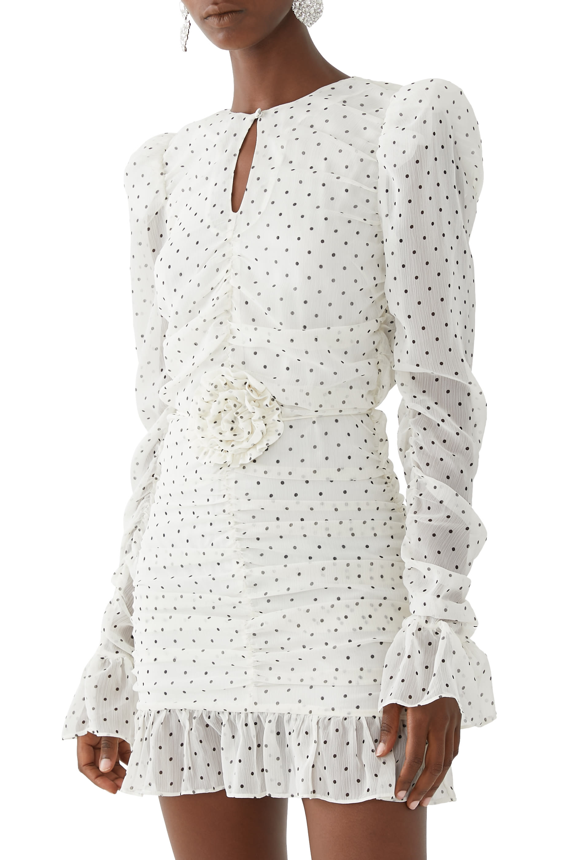 فستان ماكسين طويل بياقة عميقة