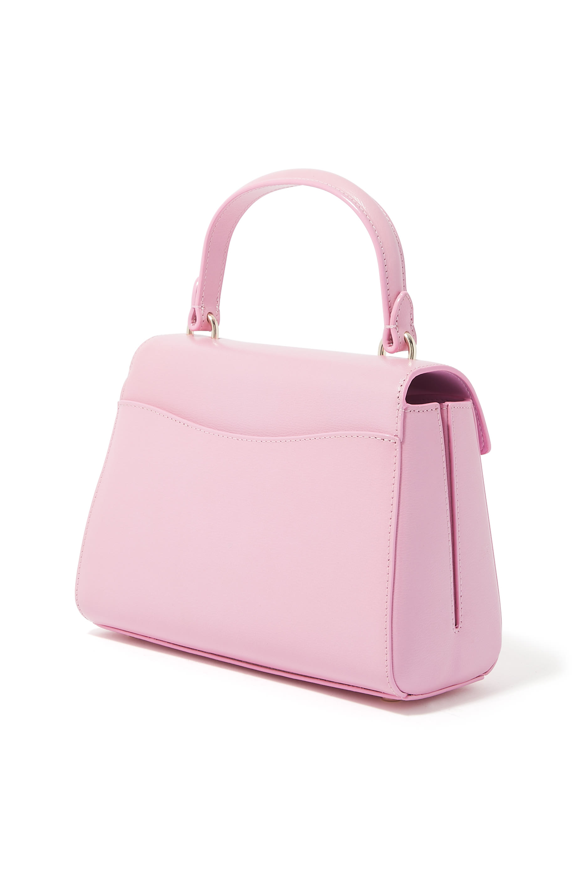 حقيبة كاتي صغيرة بيد علوية جلد لامع