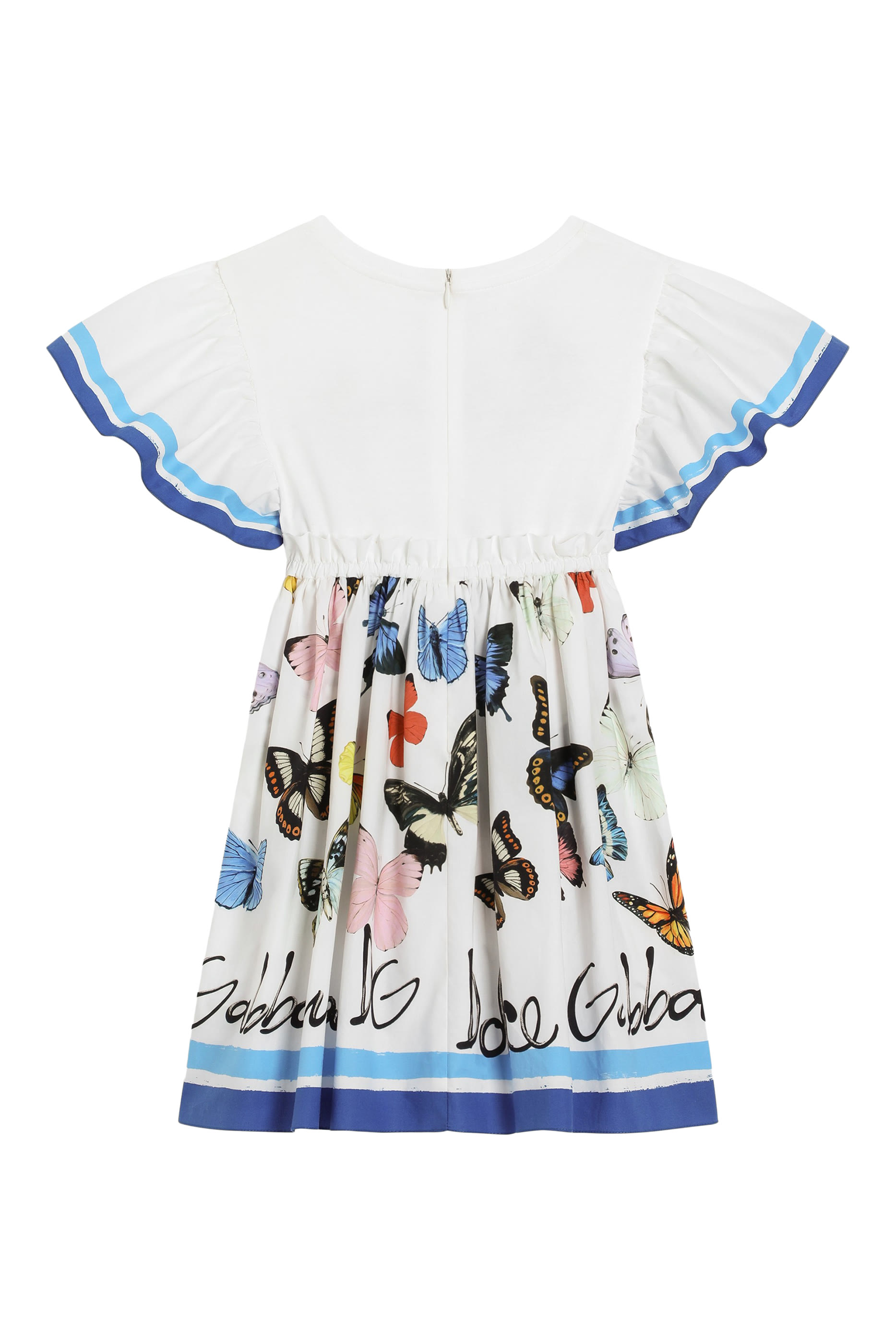 فستان واسع بنقشة فراشات للأطفال