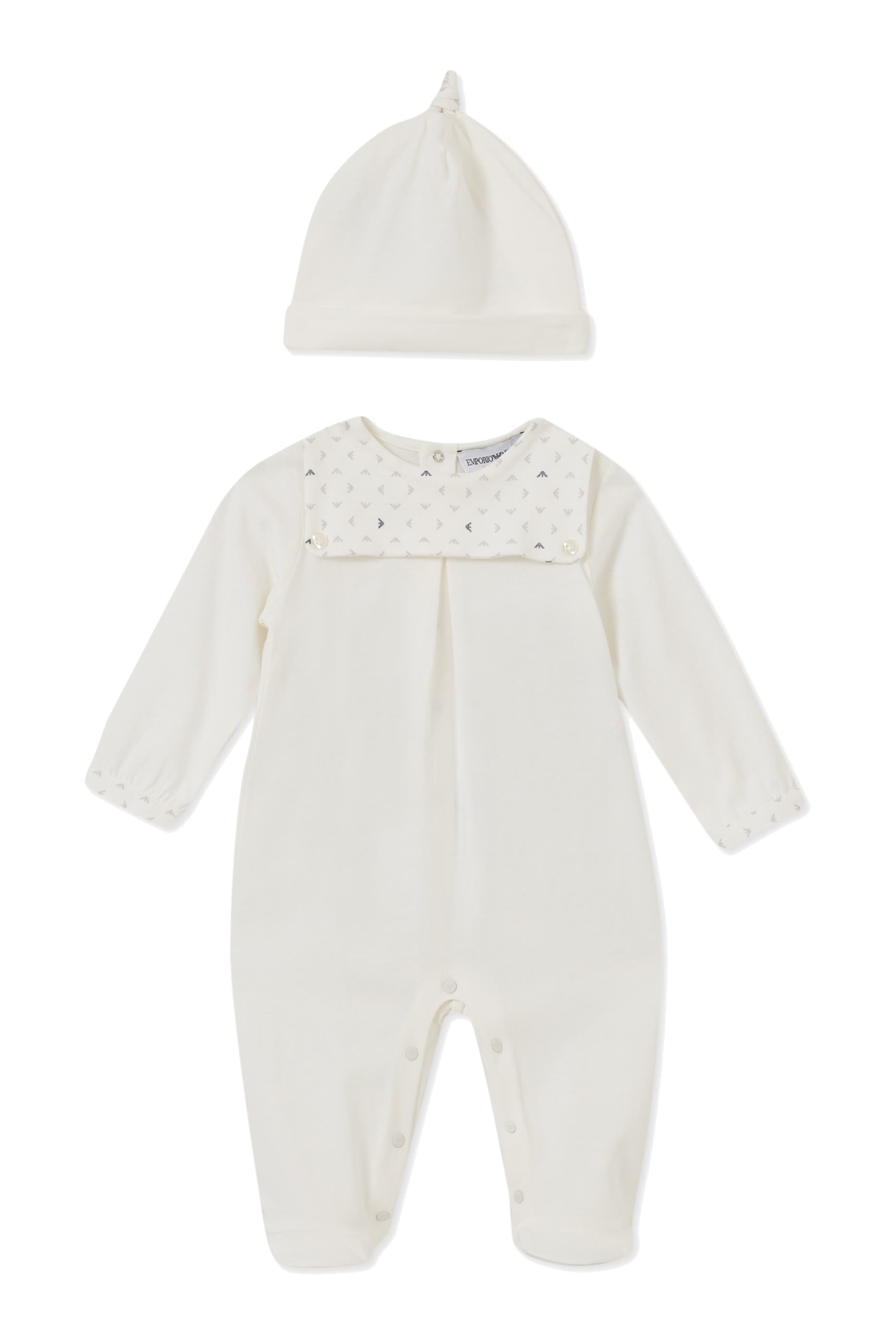 طقم هدايا بدلة للرضع بشعار الماركة