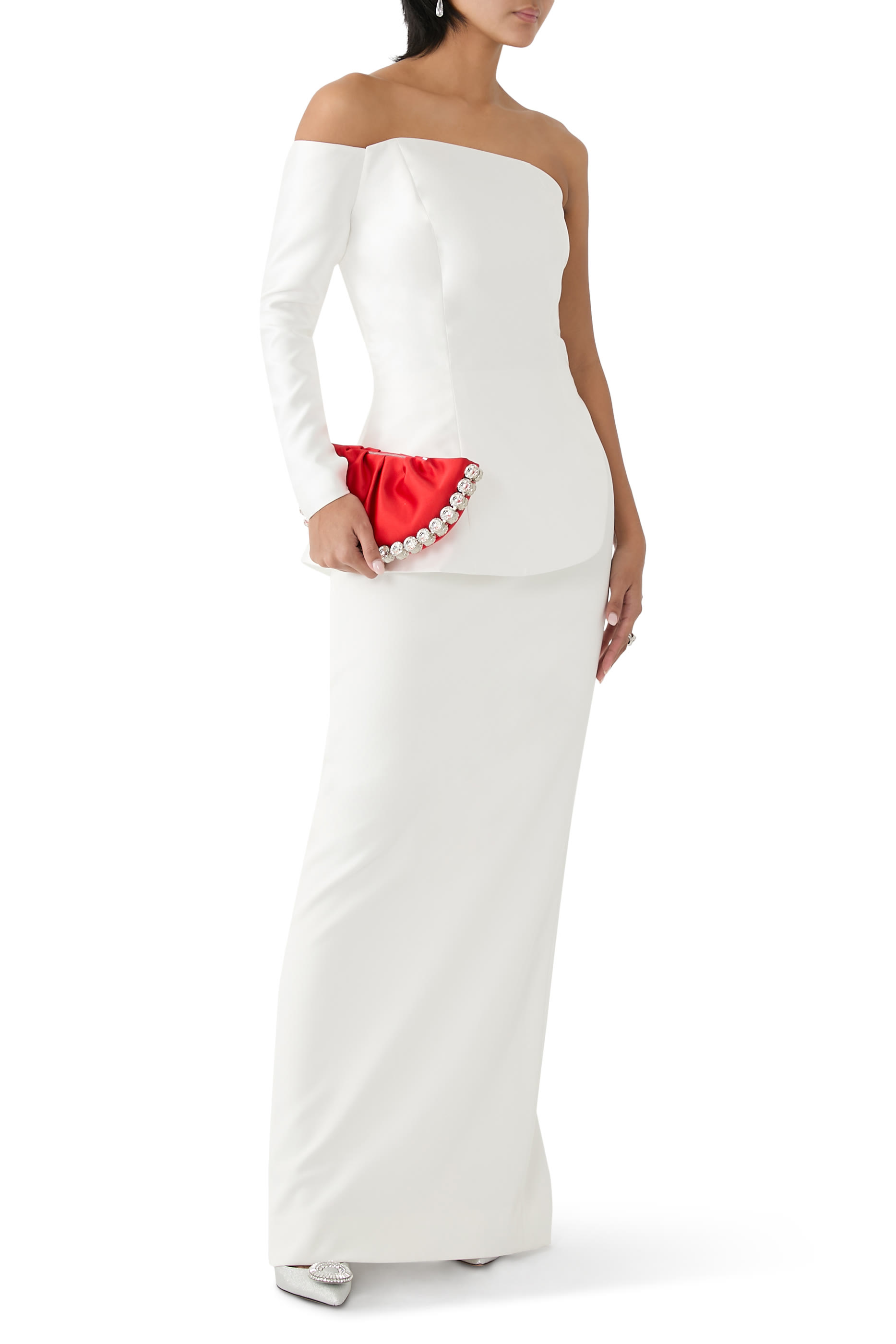 فستان سهرة ميكادو وكريب