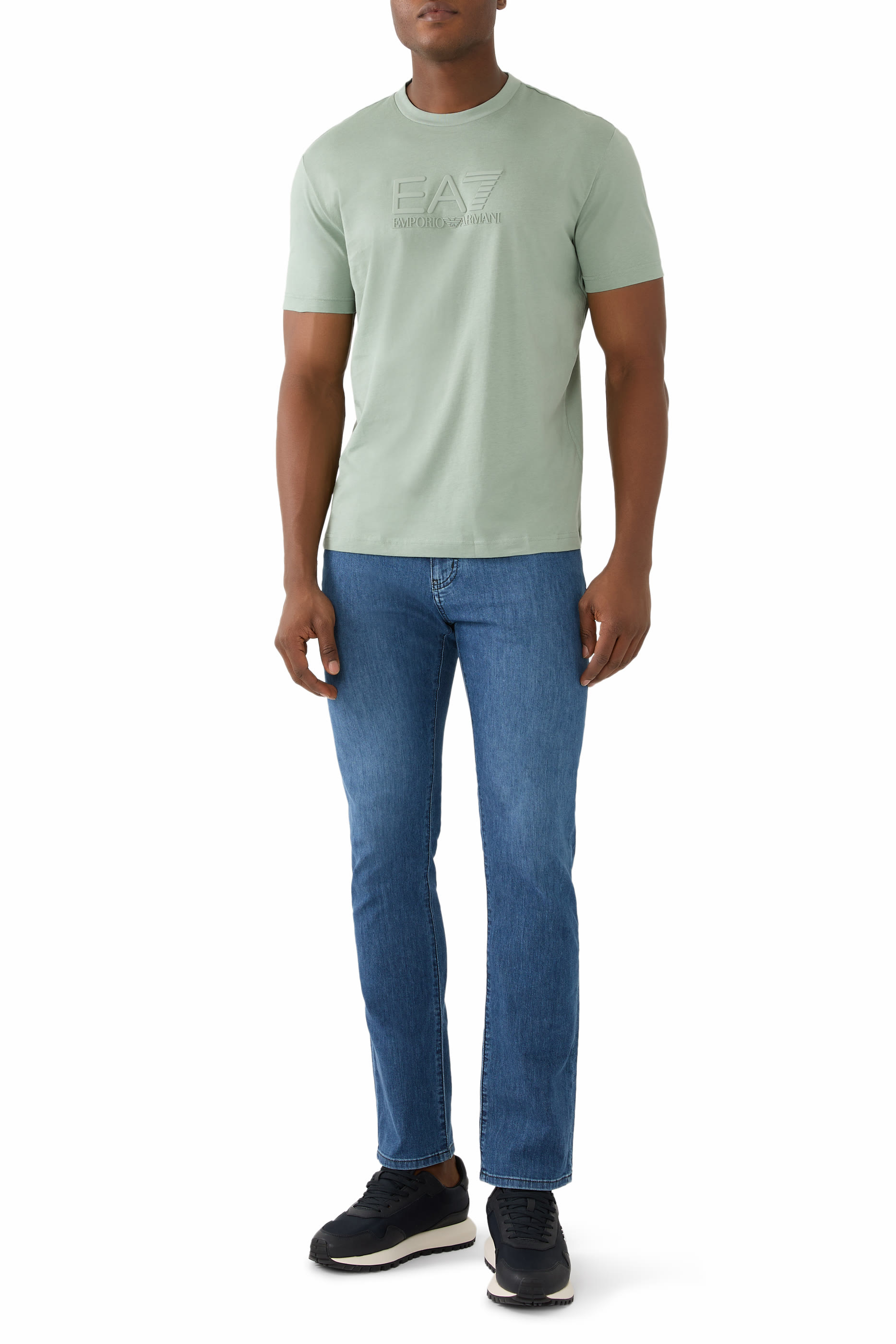 تيشيرت بشعار الماركة قطن