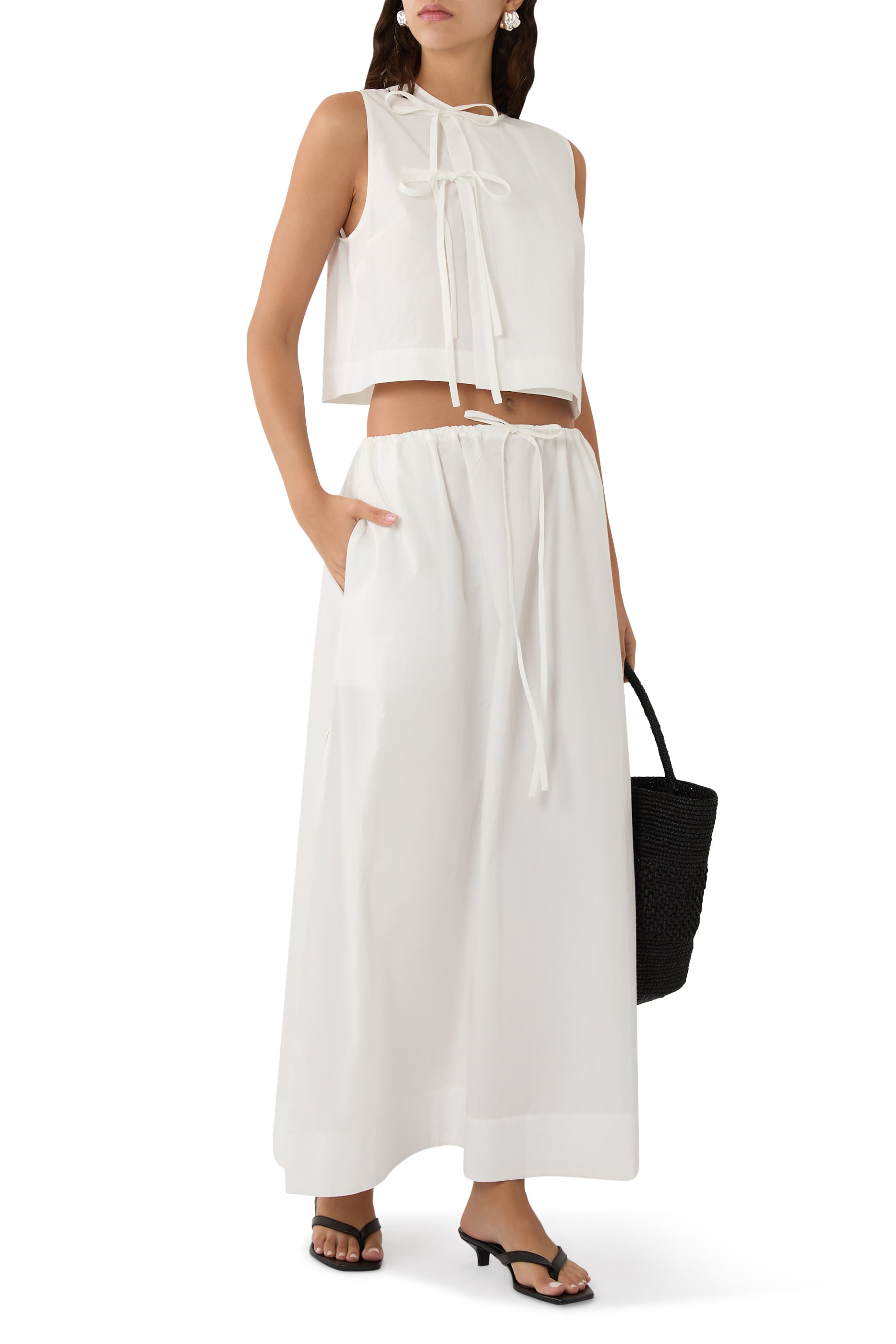 تنورة كيوتو طويلة برباط تضييق