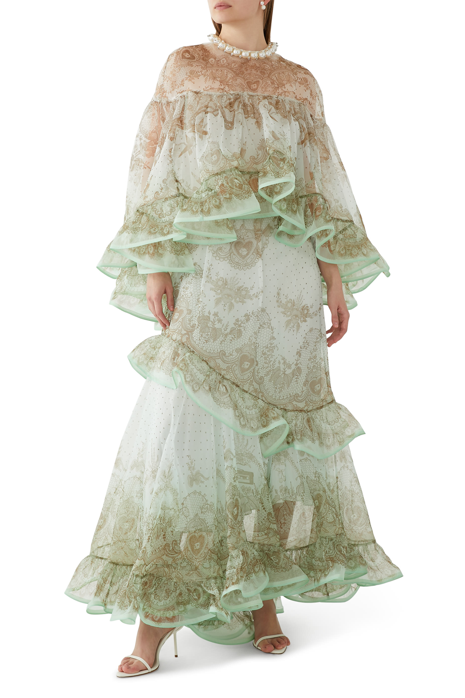 تنورة كراش طويلة بتصميم مموج