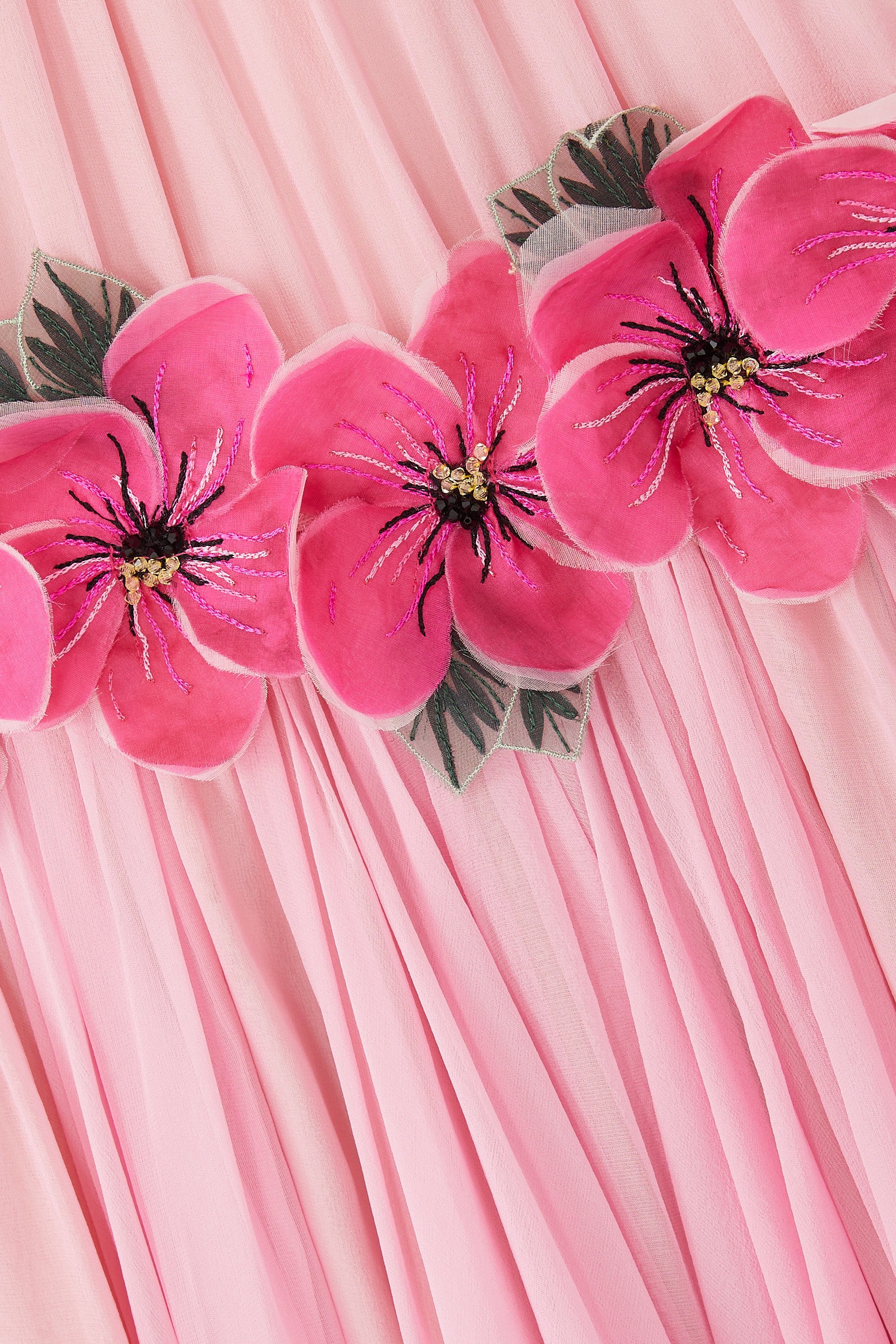 فستان للأطفال بطبعة زهور شيفون