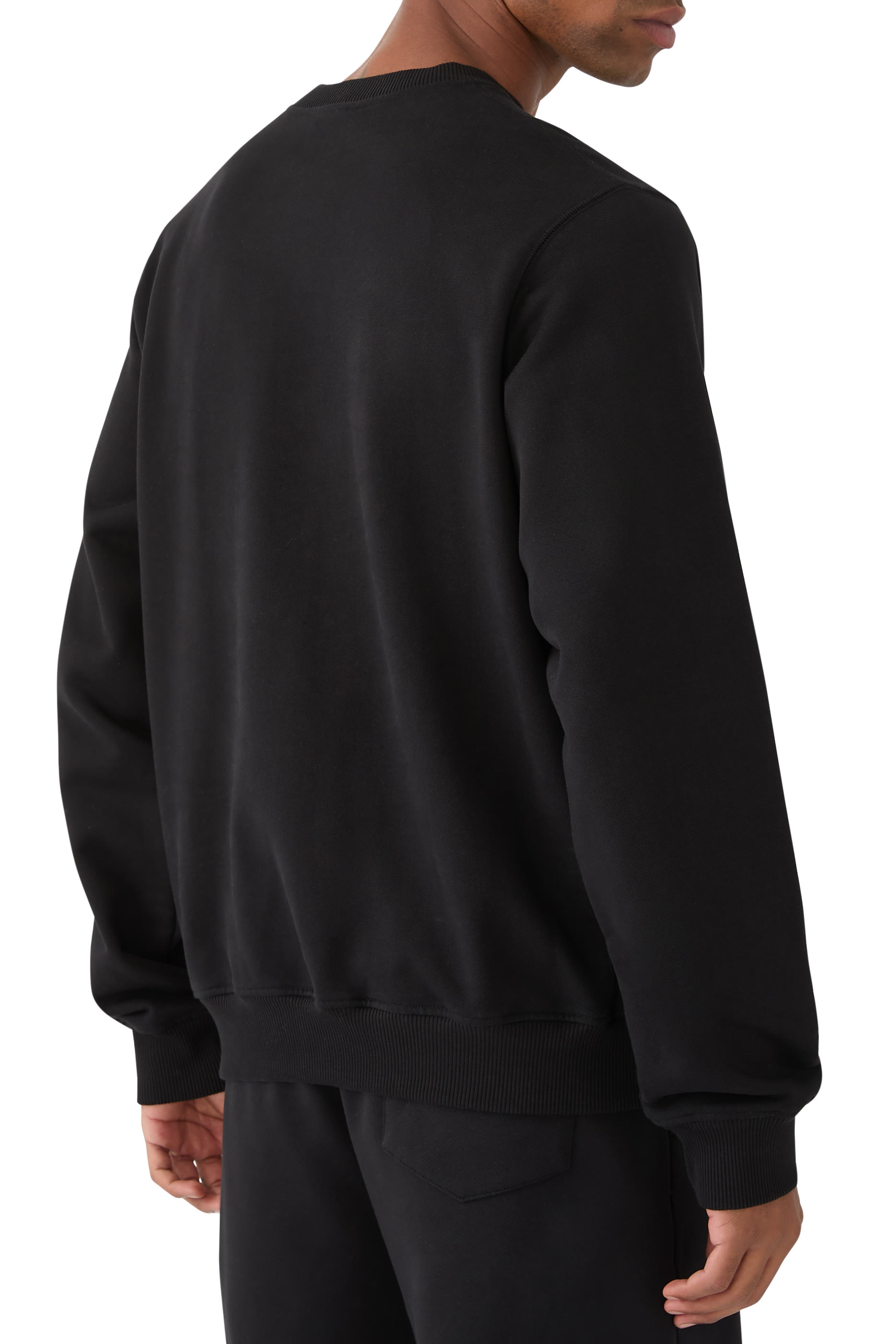 سويت شيرت برقعة مرصعة بالماس والؤلؤ