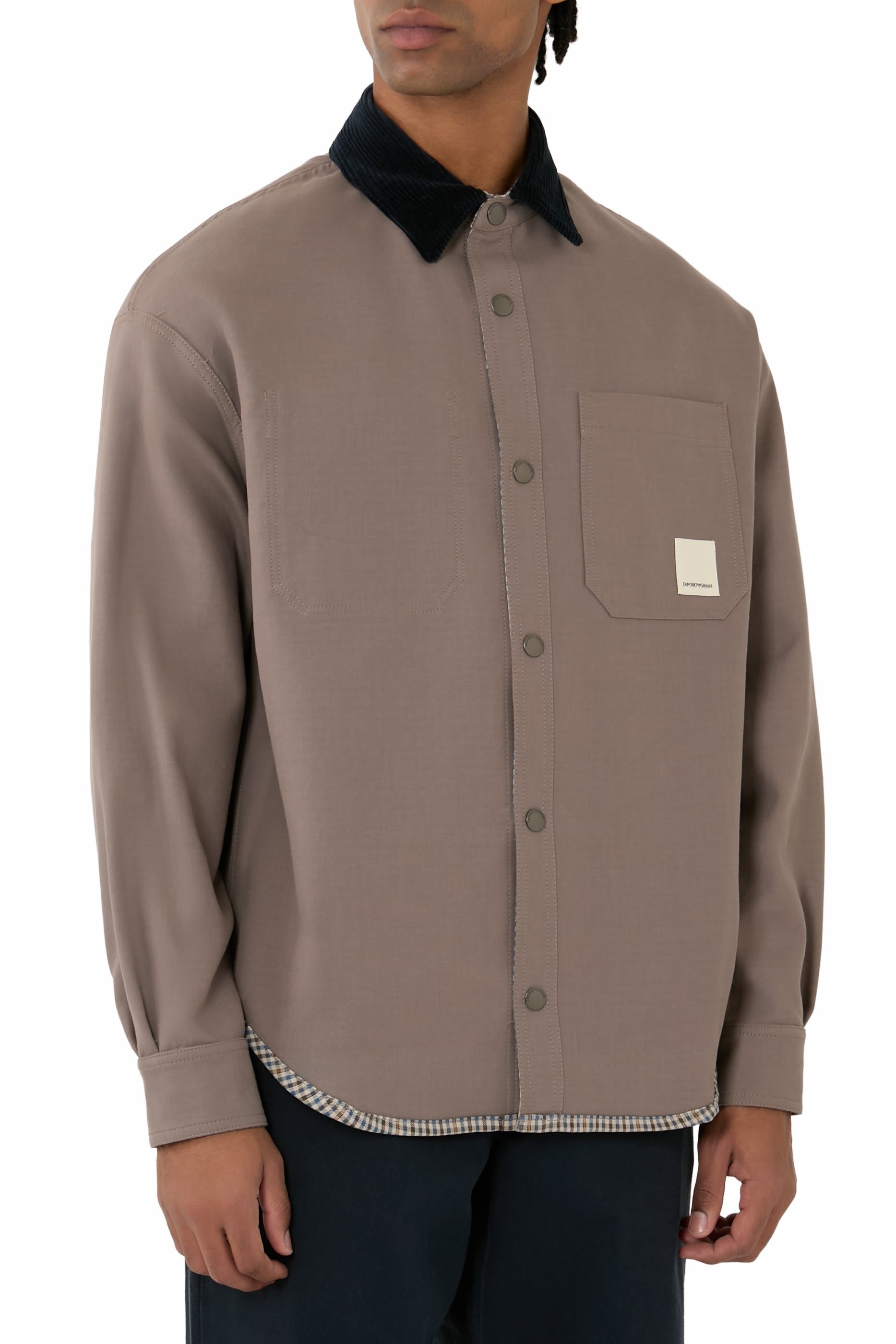 Eagle Club Check Motif Reversible Blouson