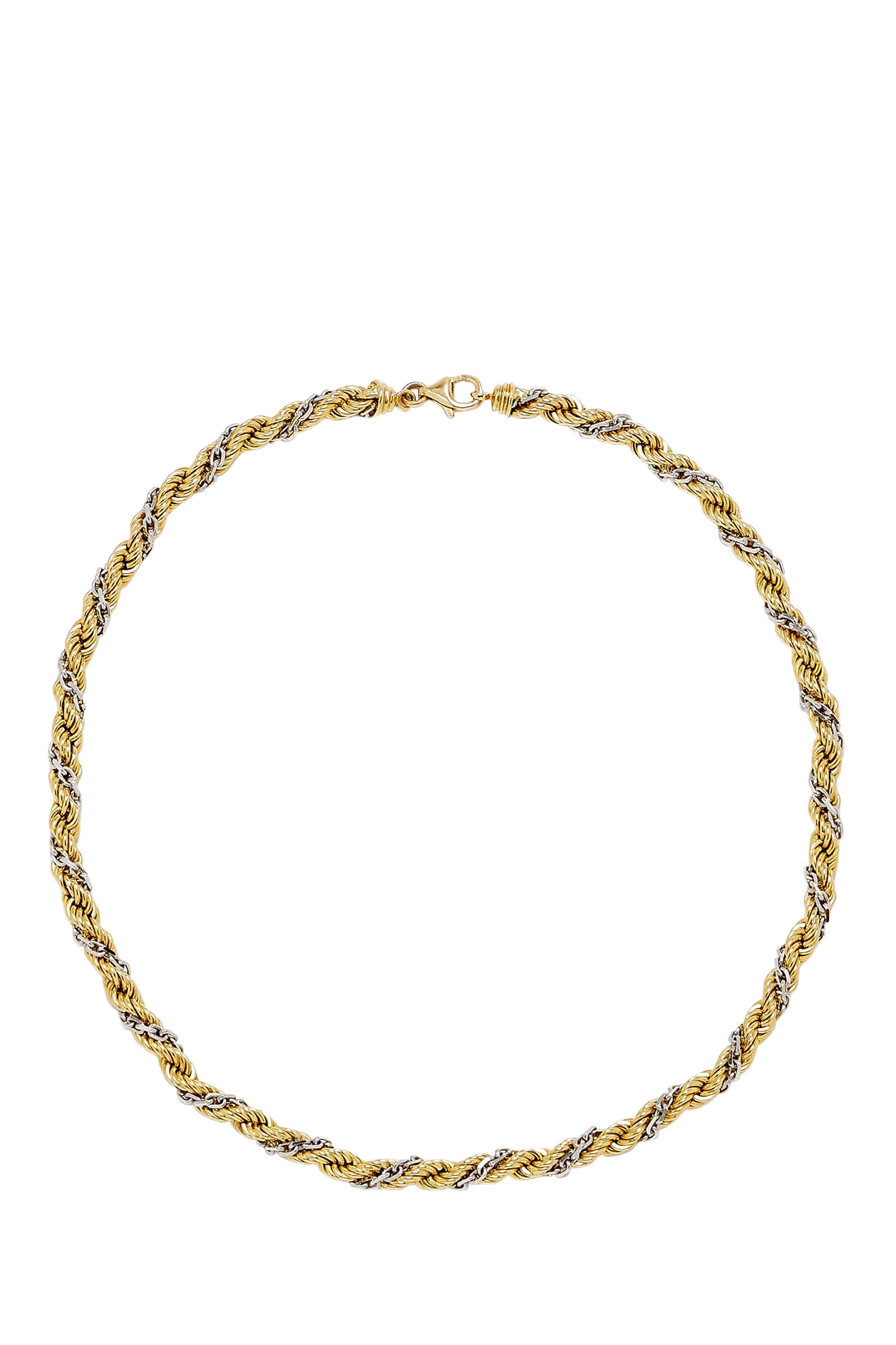 Corde Torsade Necklace, 18k Mix Gold