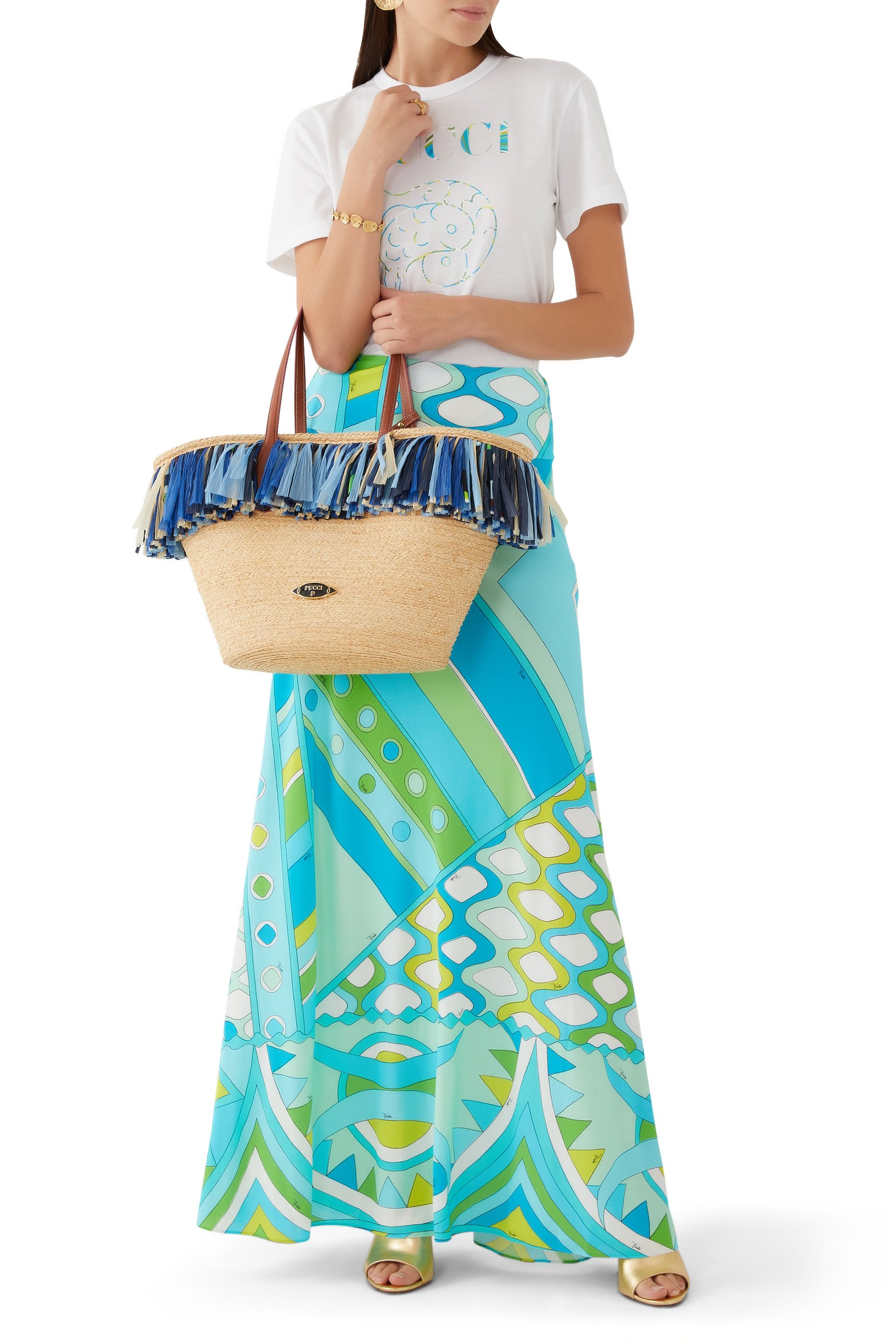 حقيبة بتصميم سلة من القش