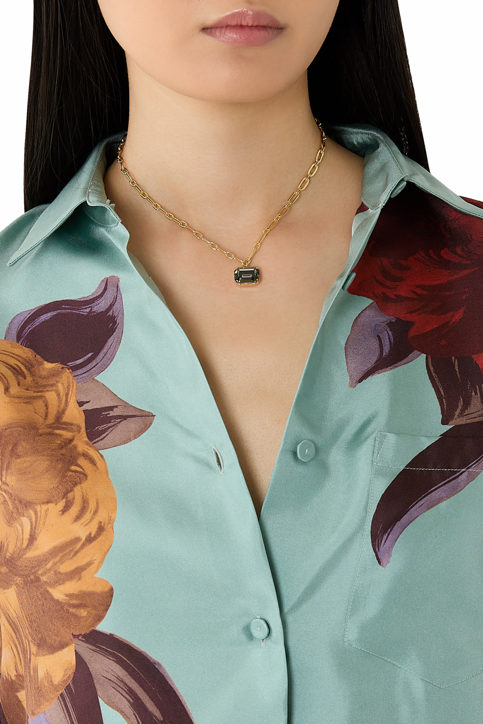 قلادة ليديا صغيرة، نحاس مطلي بذهب عيار 18