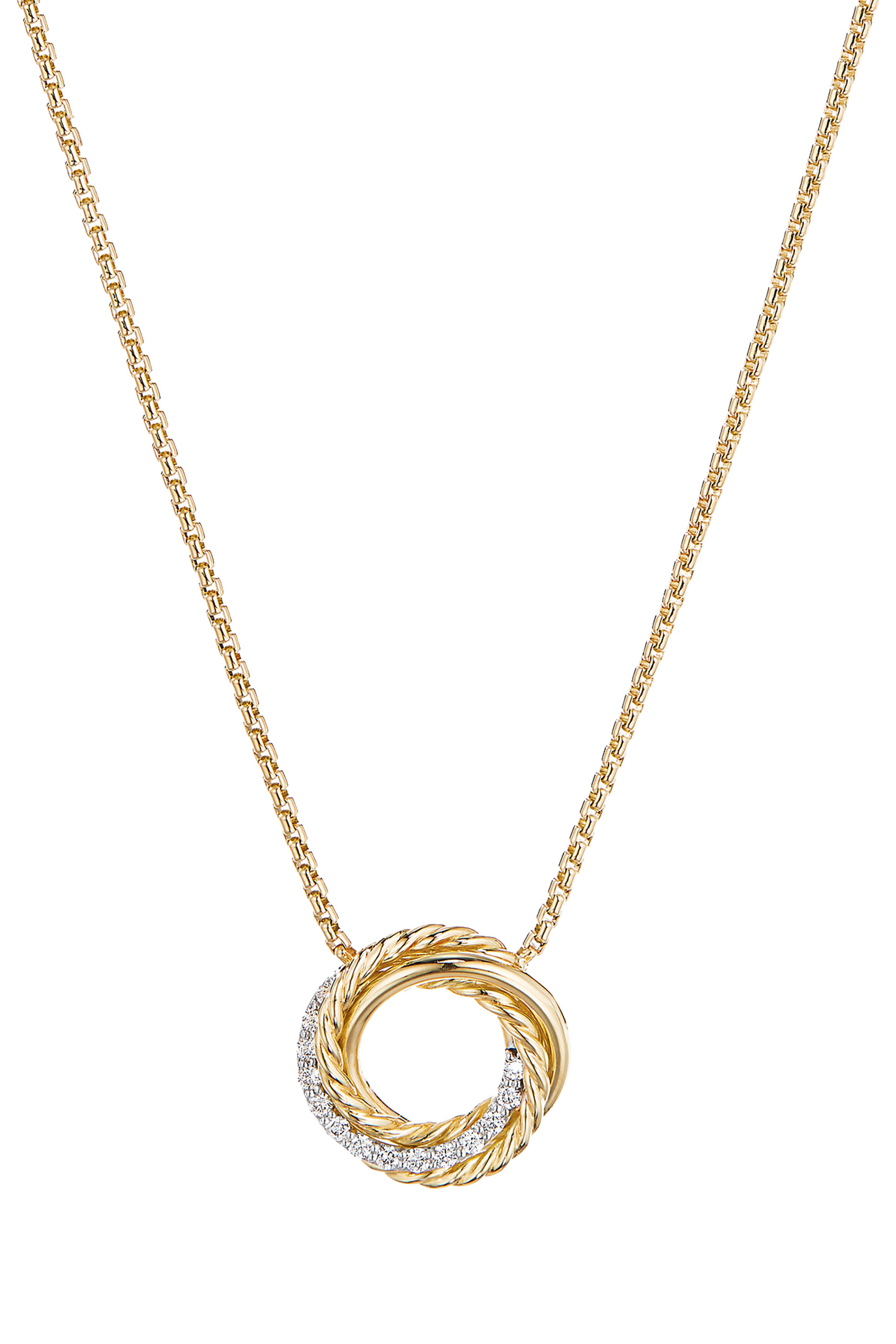 قلادة كروس اوفر بدلاية مرصعة بالماس