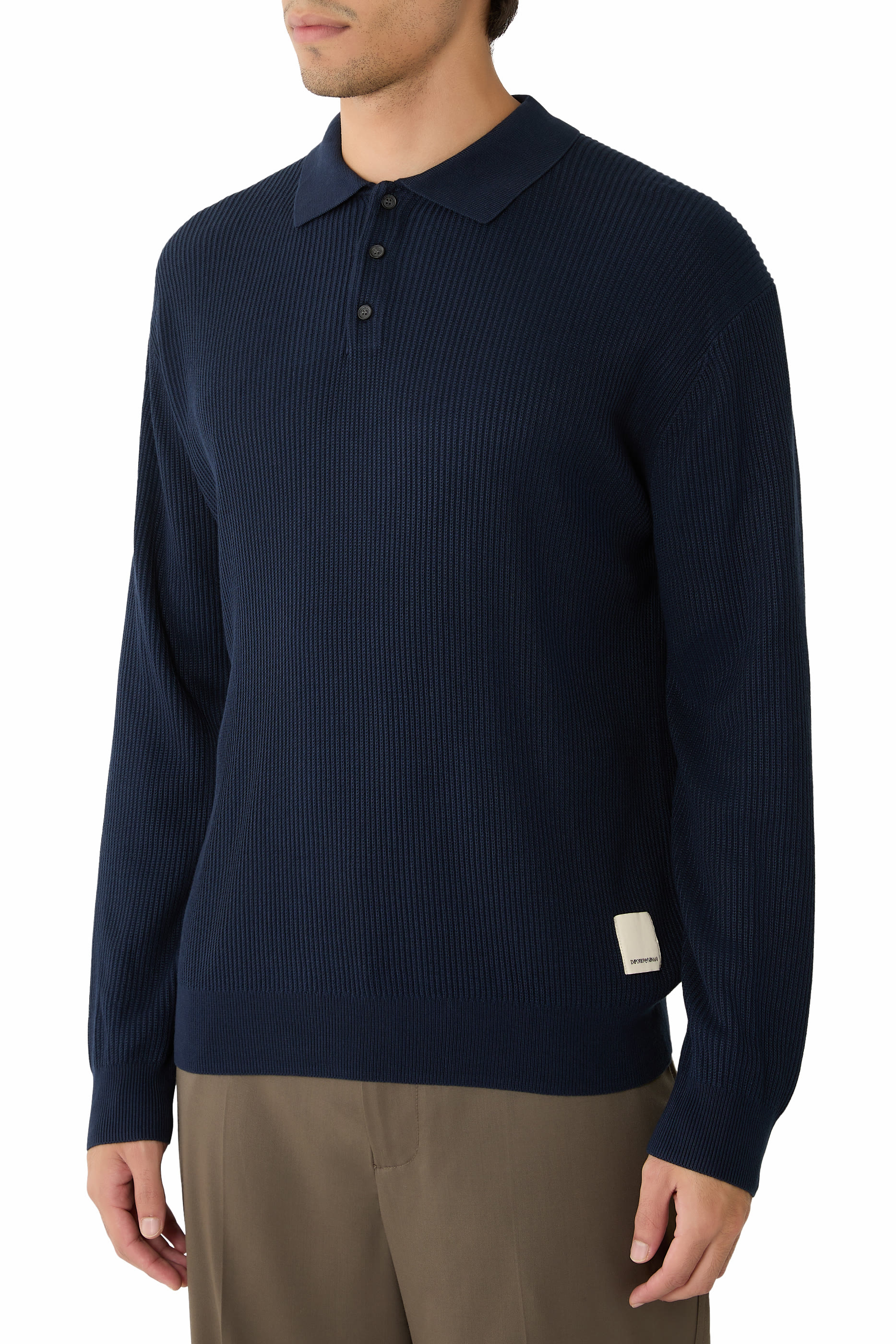 قميص بولو منسوج مضلع من تشكيلة نيويورك