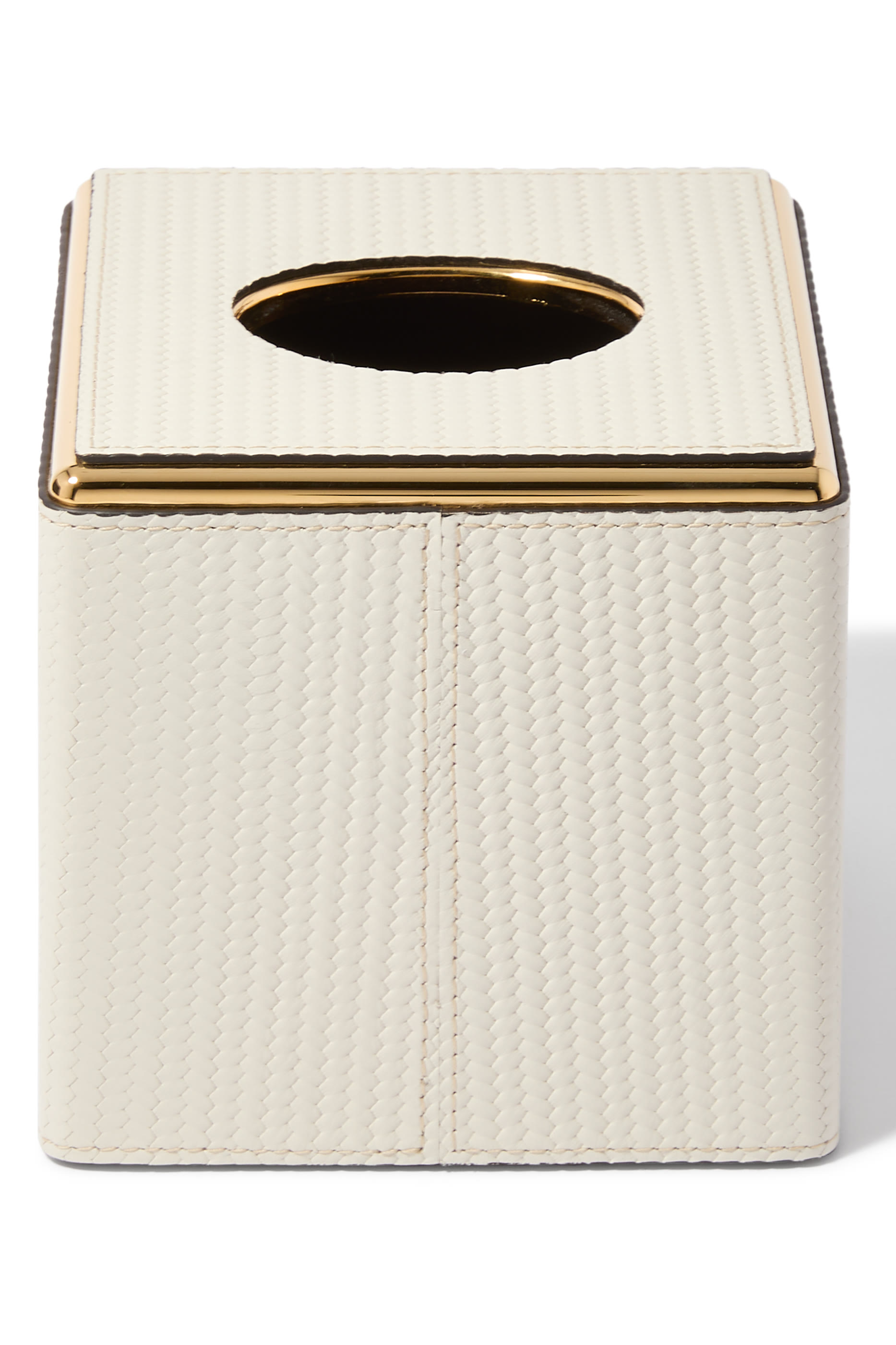 علبة مناديل بتصميم مربع مجدول