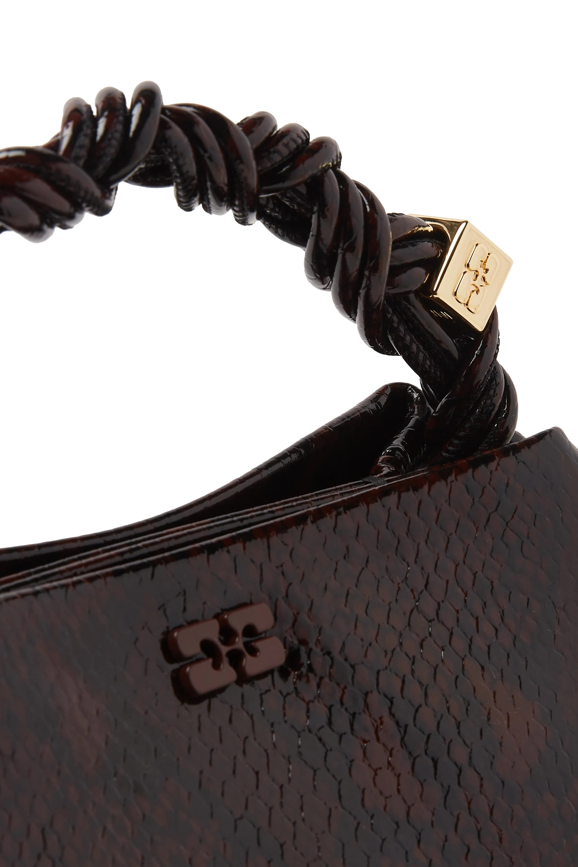 حقيبة بو صغير بنقشة جلد الثعبان