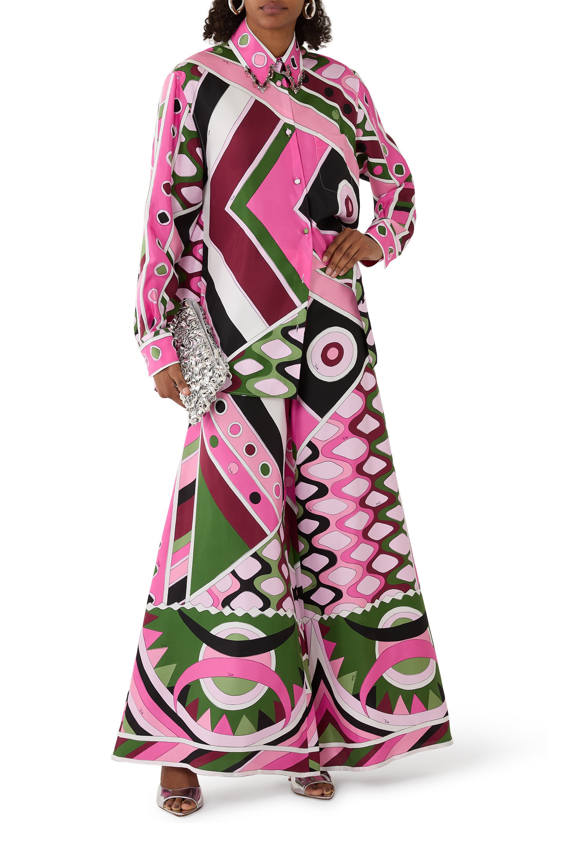 قميص بطبعة فيفارا حرير تويل