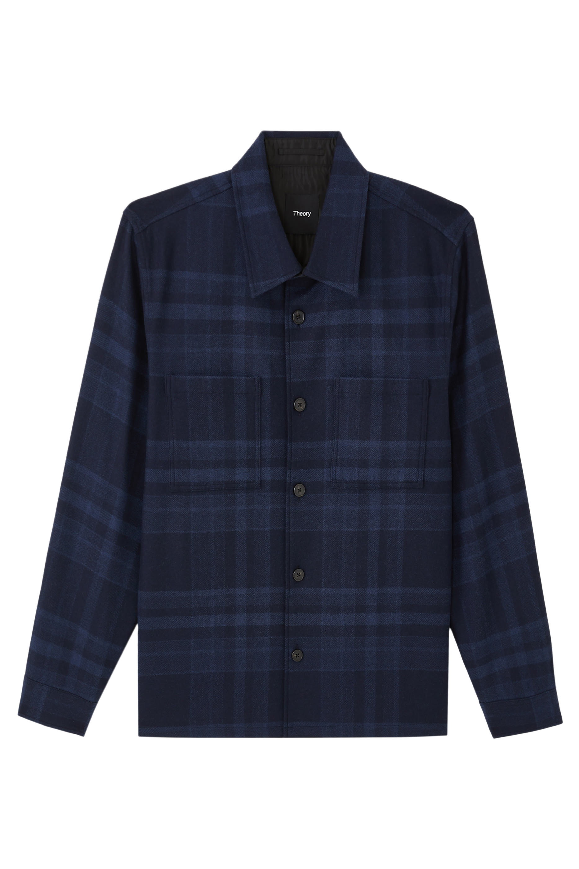 قميص بتصميم جاكيت بنقشة مربعات