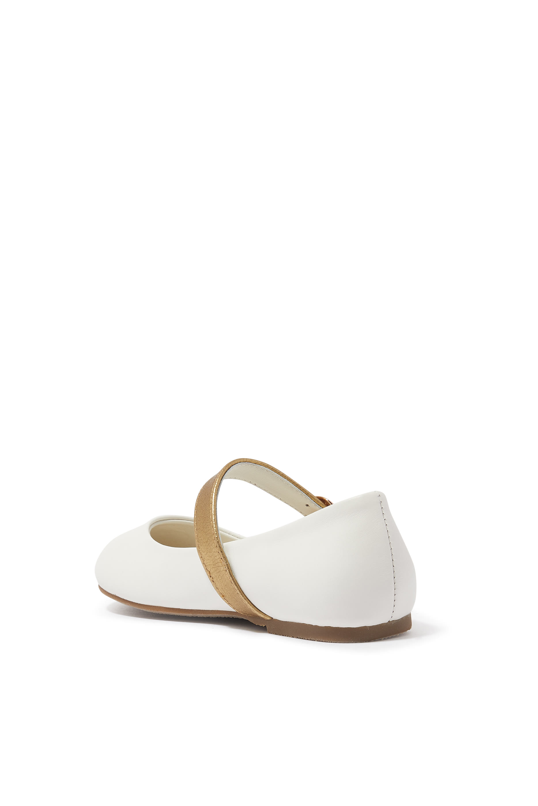 حذاء باليرينا روبي جلد بكعب مسطح للأطفال