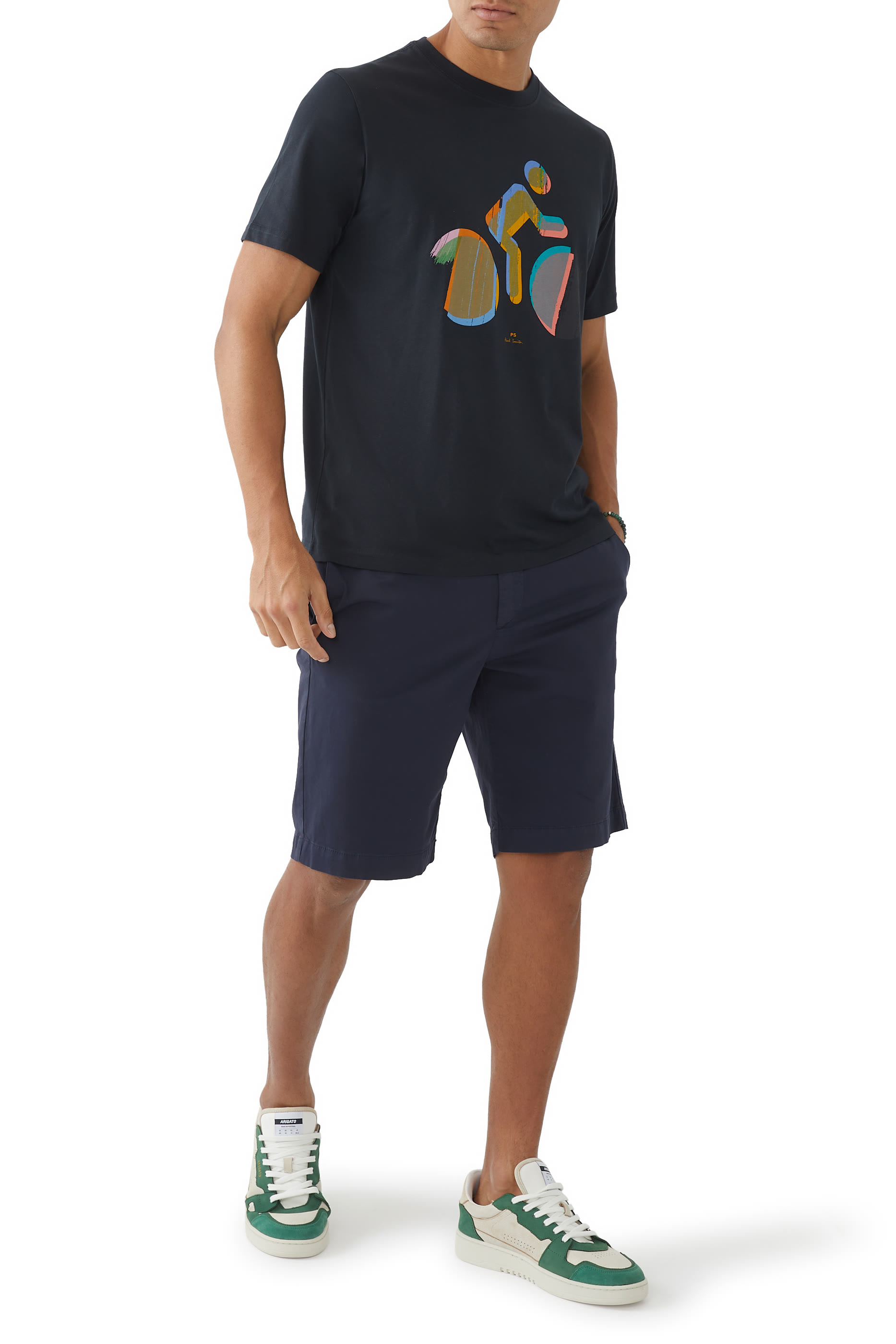 تيشيرت بطبعة راكب دراجة