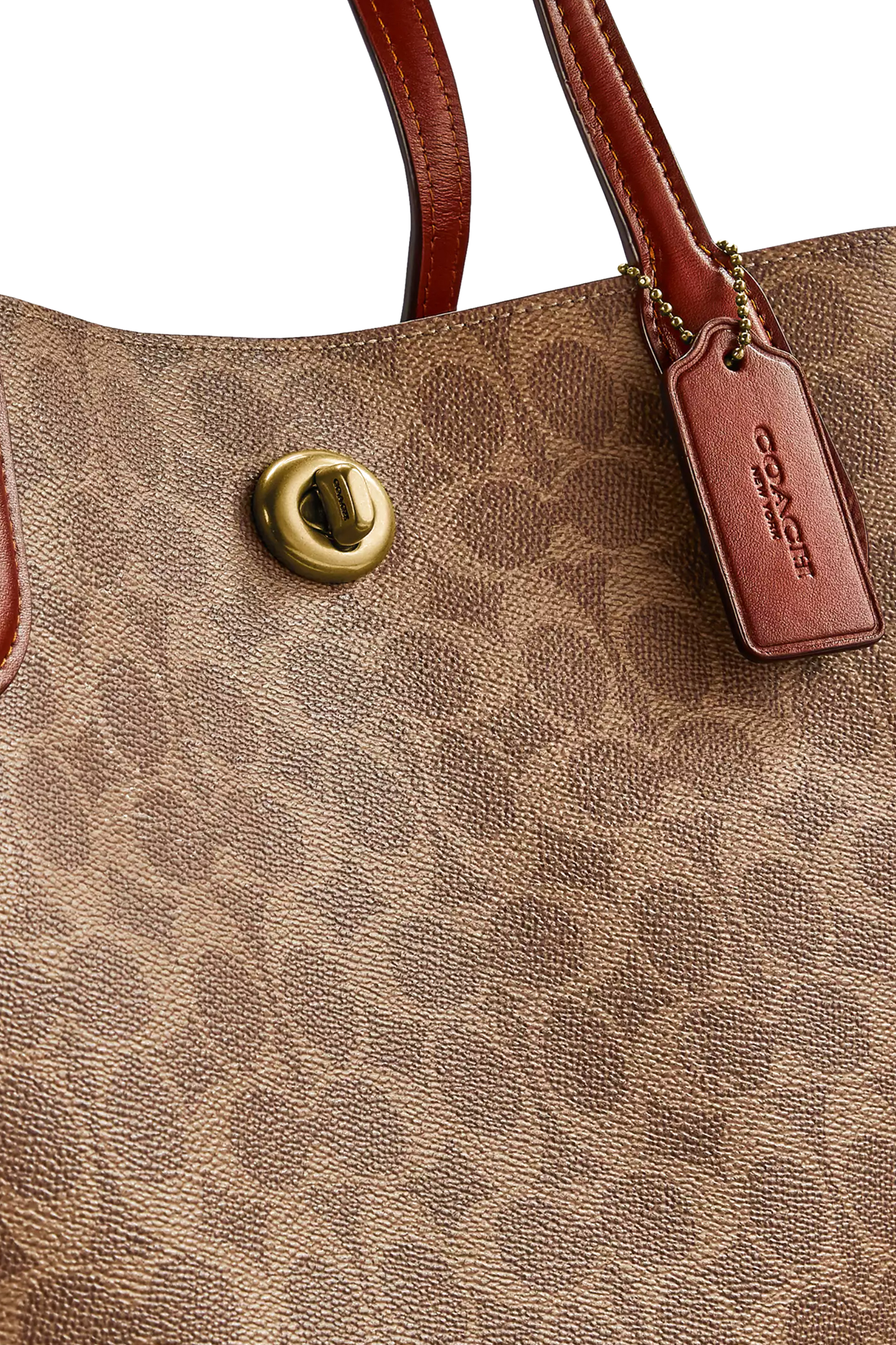 حقيبة يد ويلو قنب بنقشة شعار الماركة