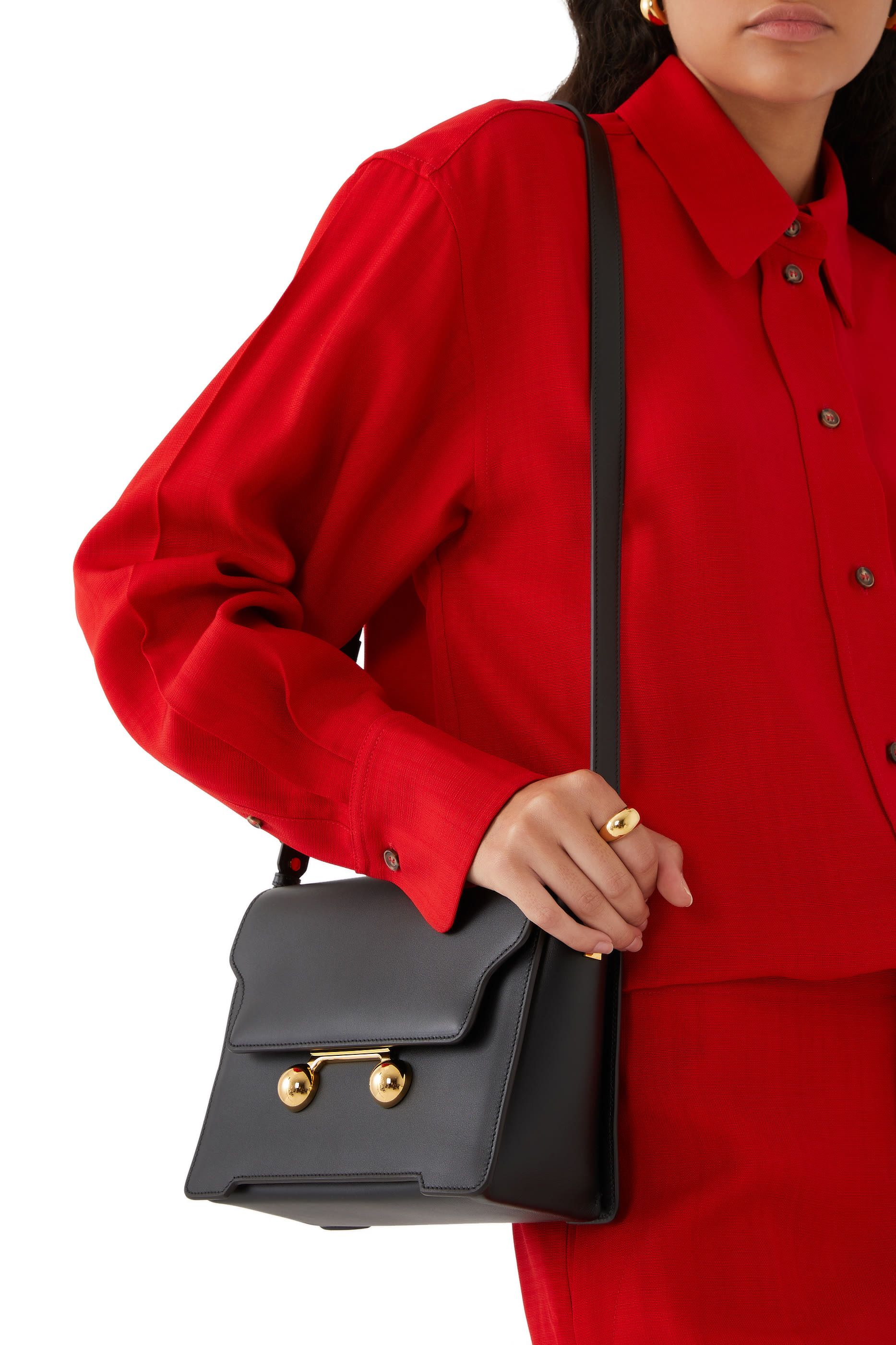 حقيبة كتف مارني ترونكارو صغيرة