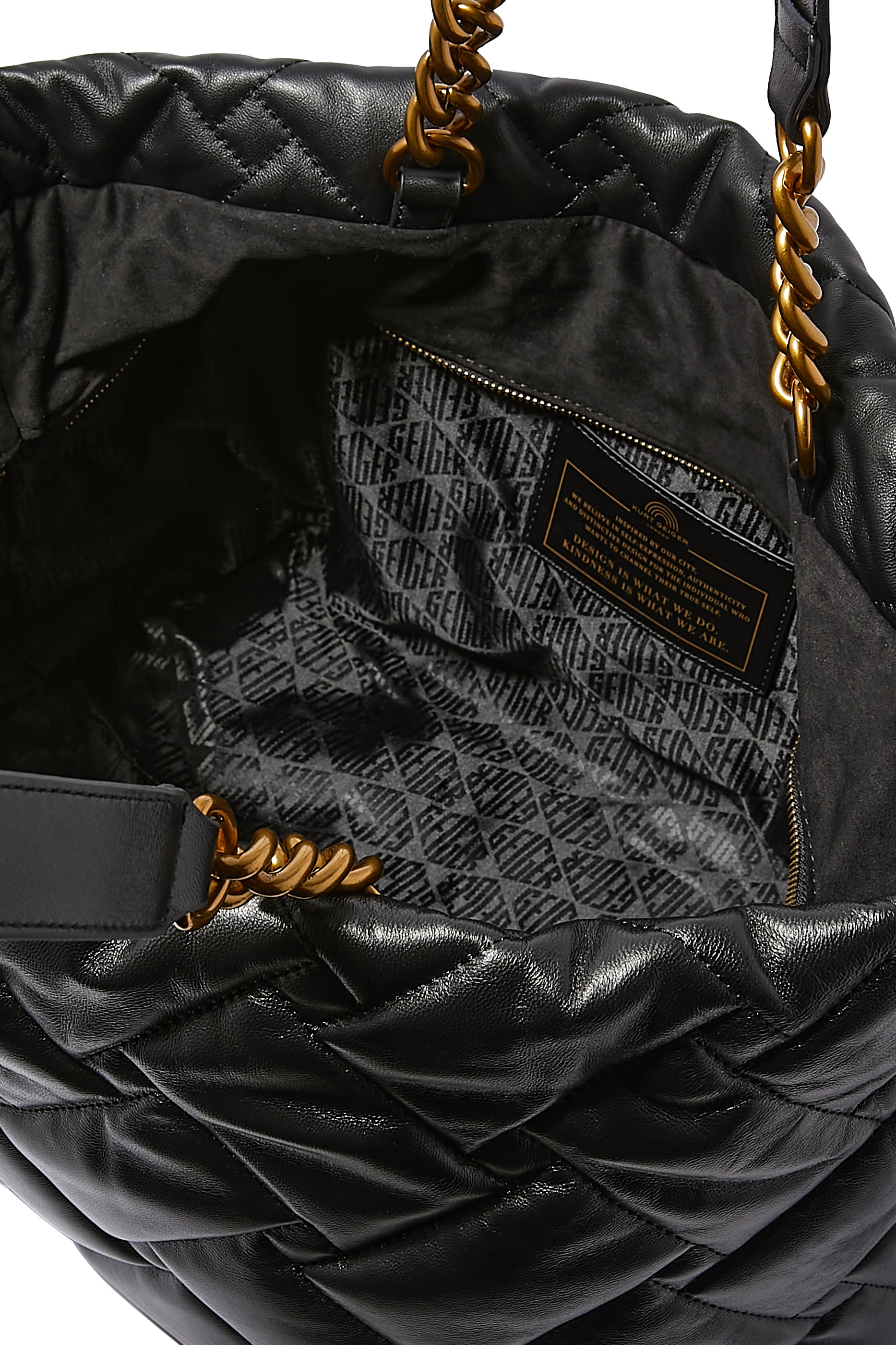 حقيبة يد كنسينغتون مبطنة كبيرة جلد