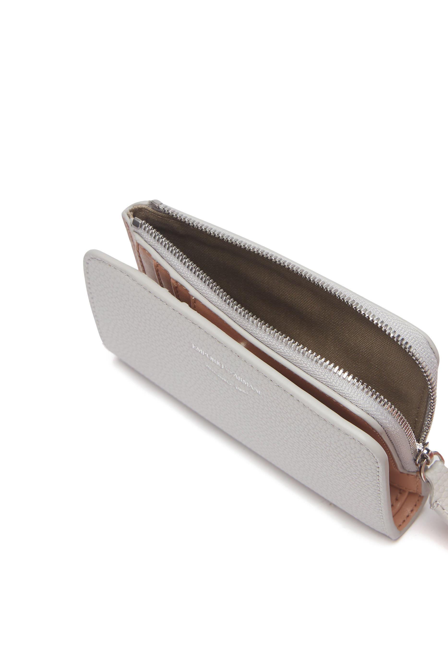 محفظة صغيرة ثنائية الطي بشعار الماركة