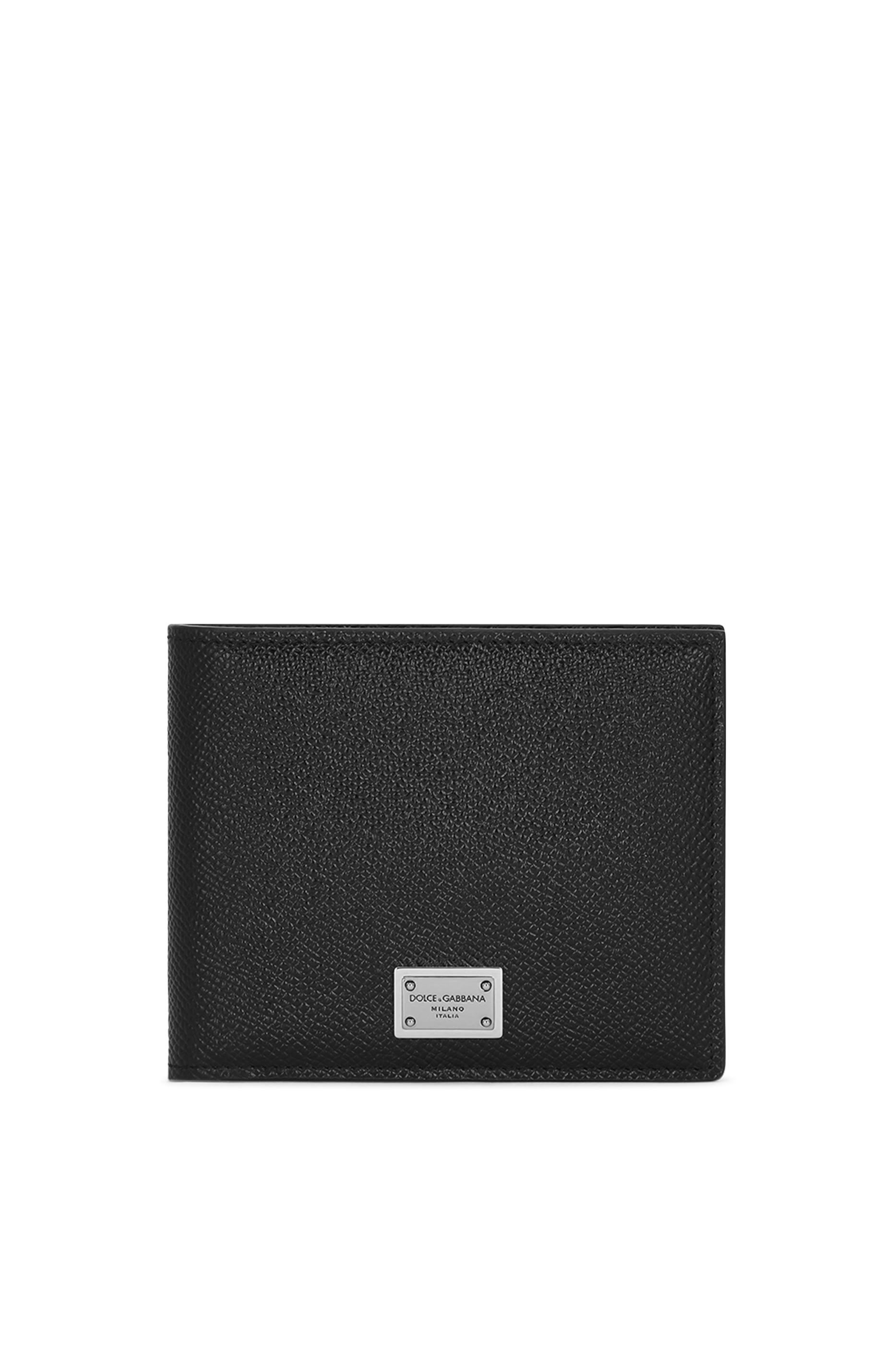 Calfskin Wallet with Coin Pocket & Logo Tag