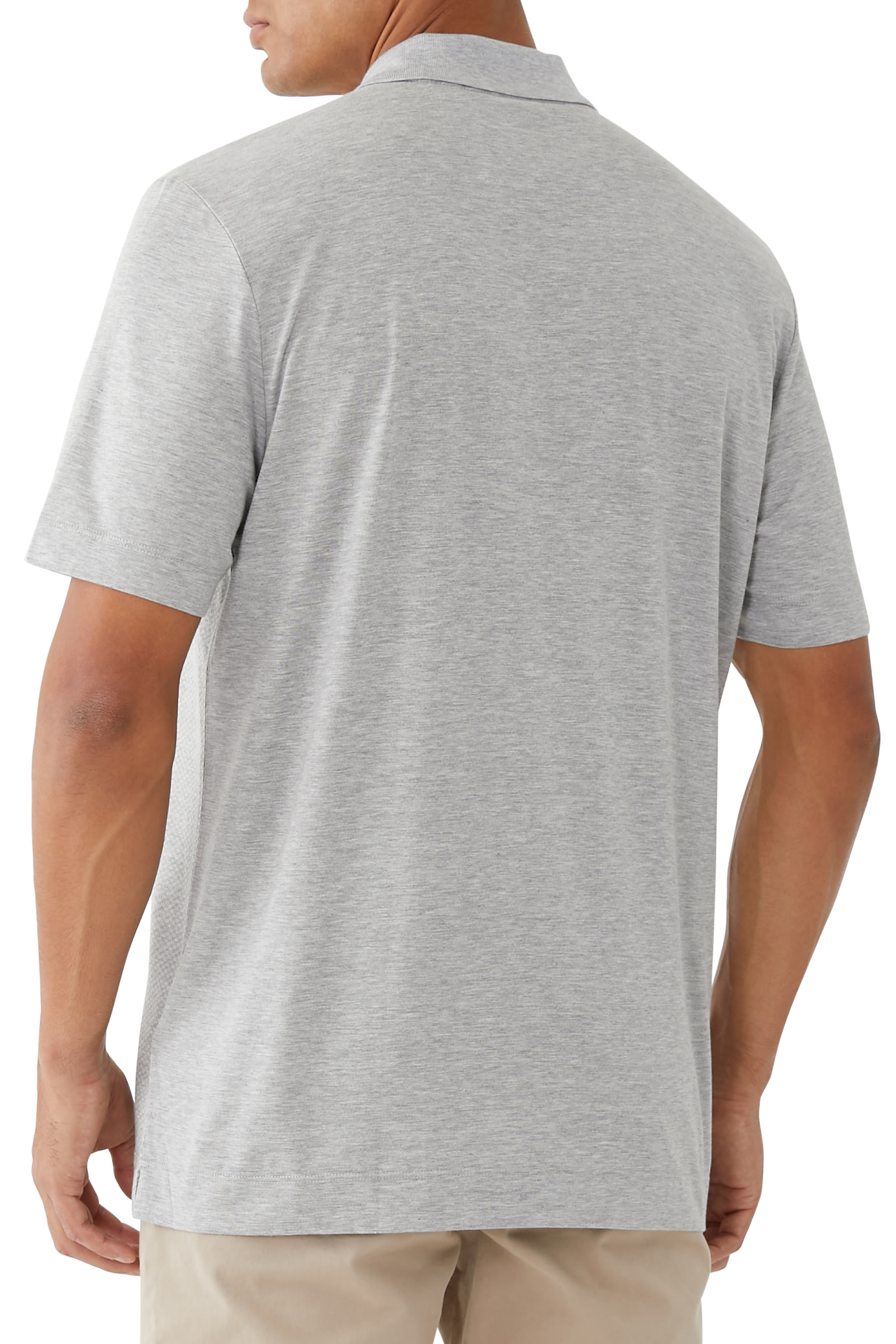 قميص بولو بقصة عادية من مزيج قطن