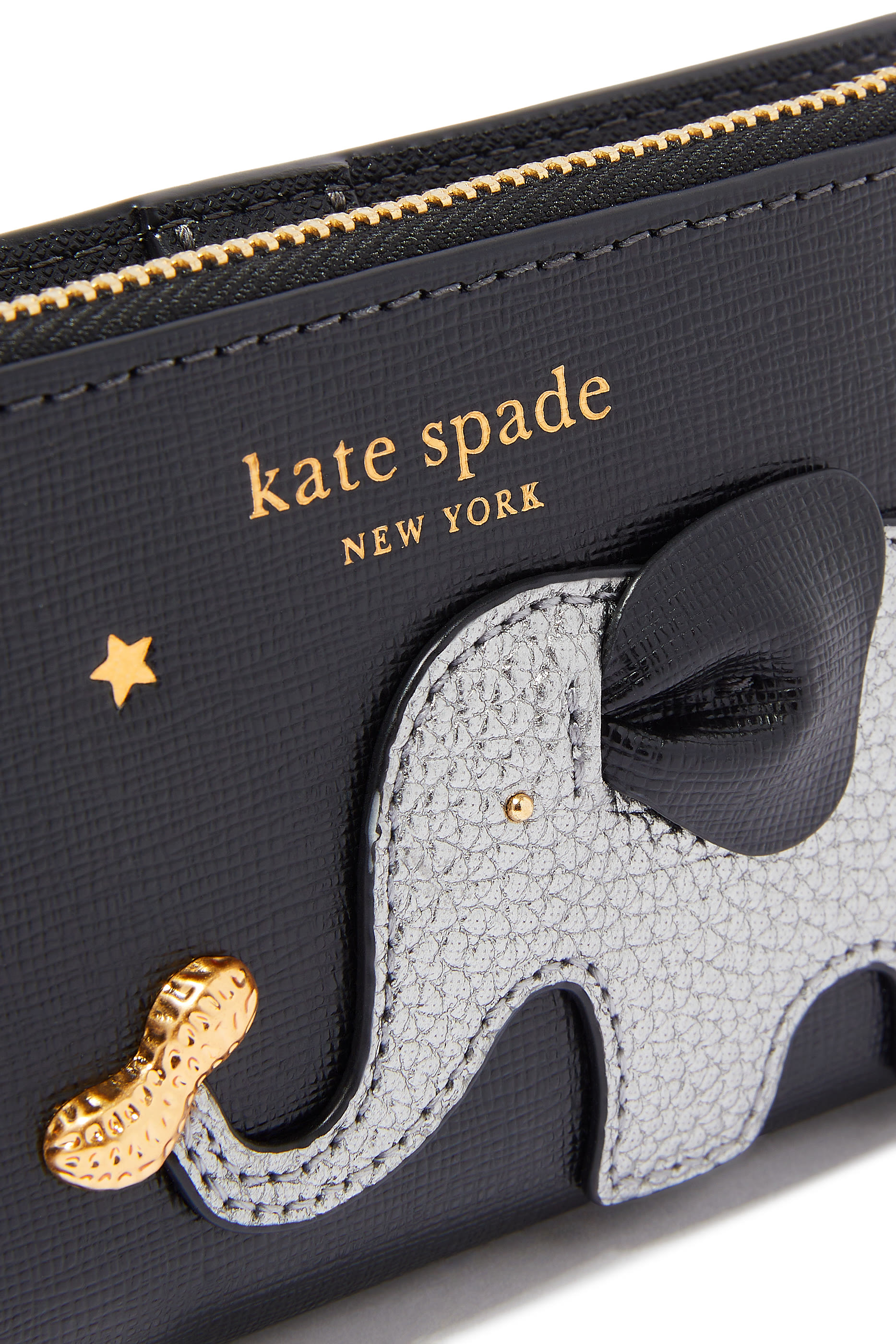 محفظة إيلي صغيرة ثنائية الطي بتطريزات