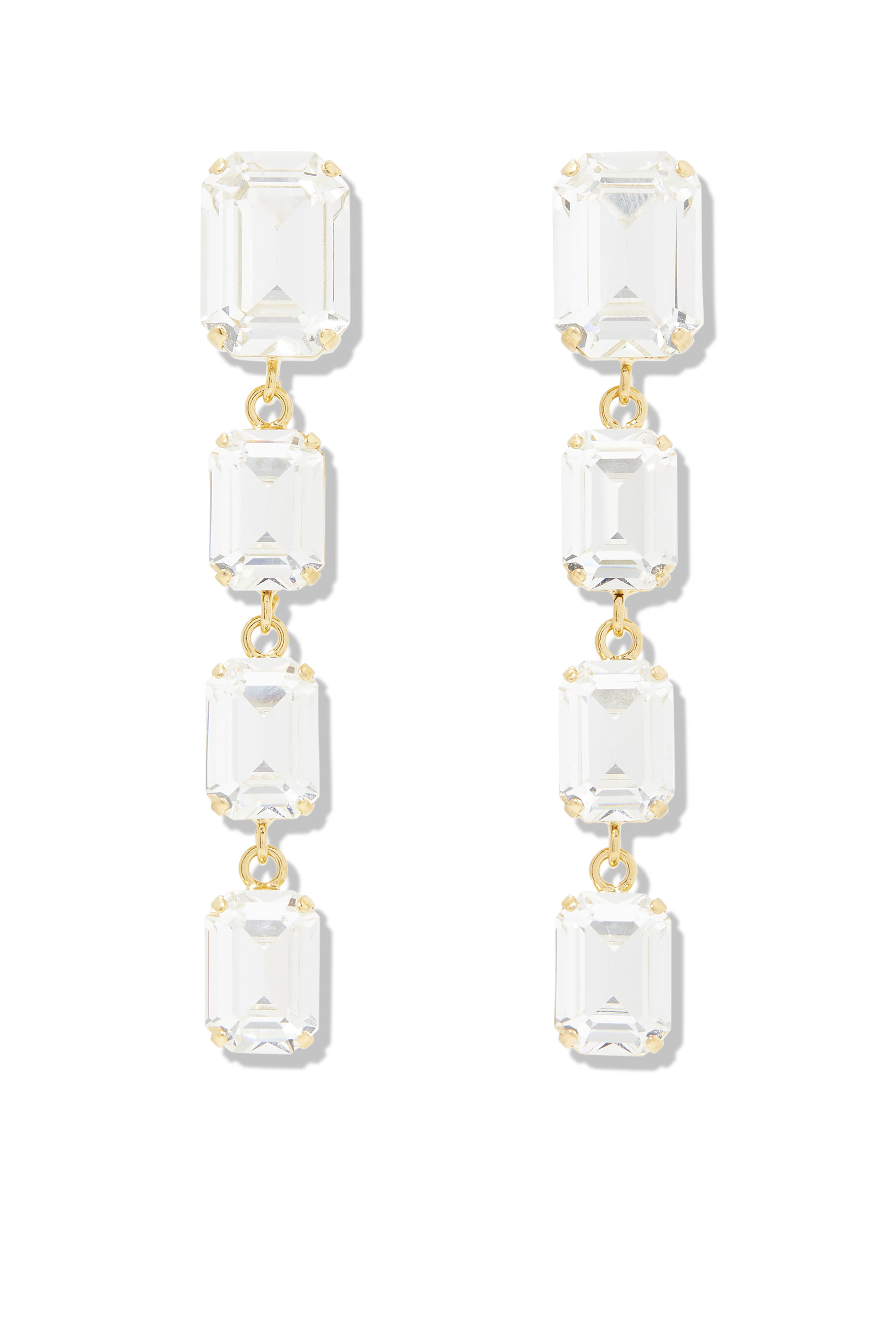 أقراط ليديا طويلة نحاس مطلي بذهب عيار 18