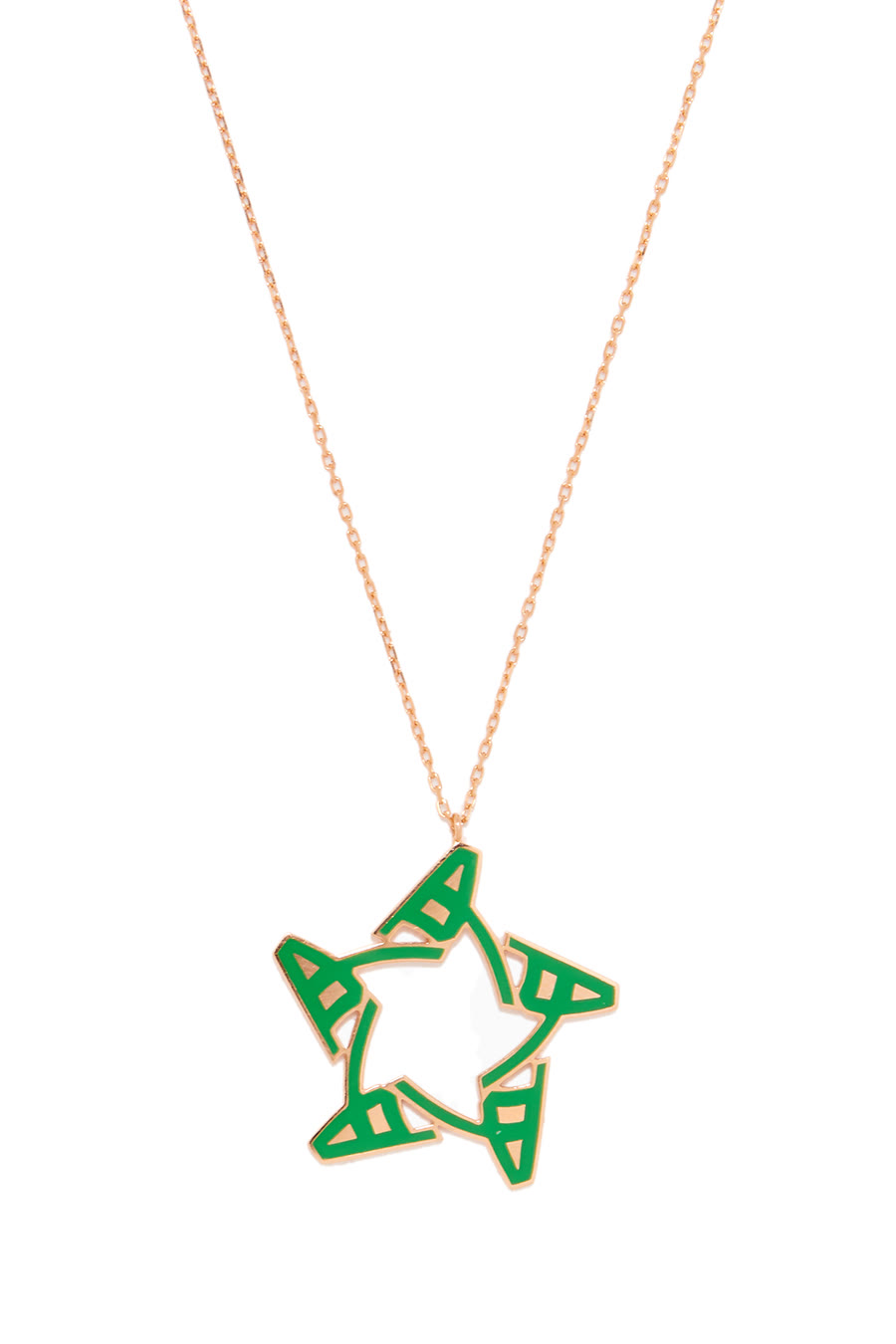 قلادة بحروف هـ على شكل نجمة مزينة بمينا