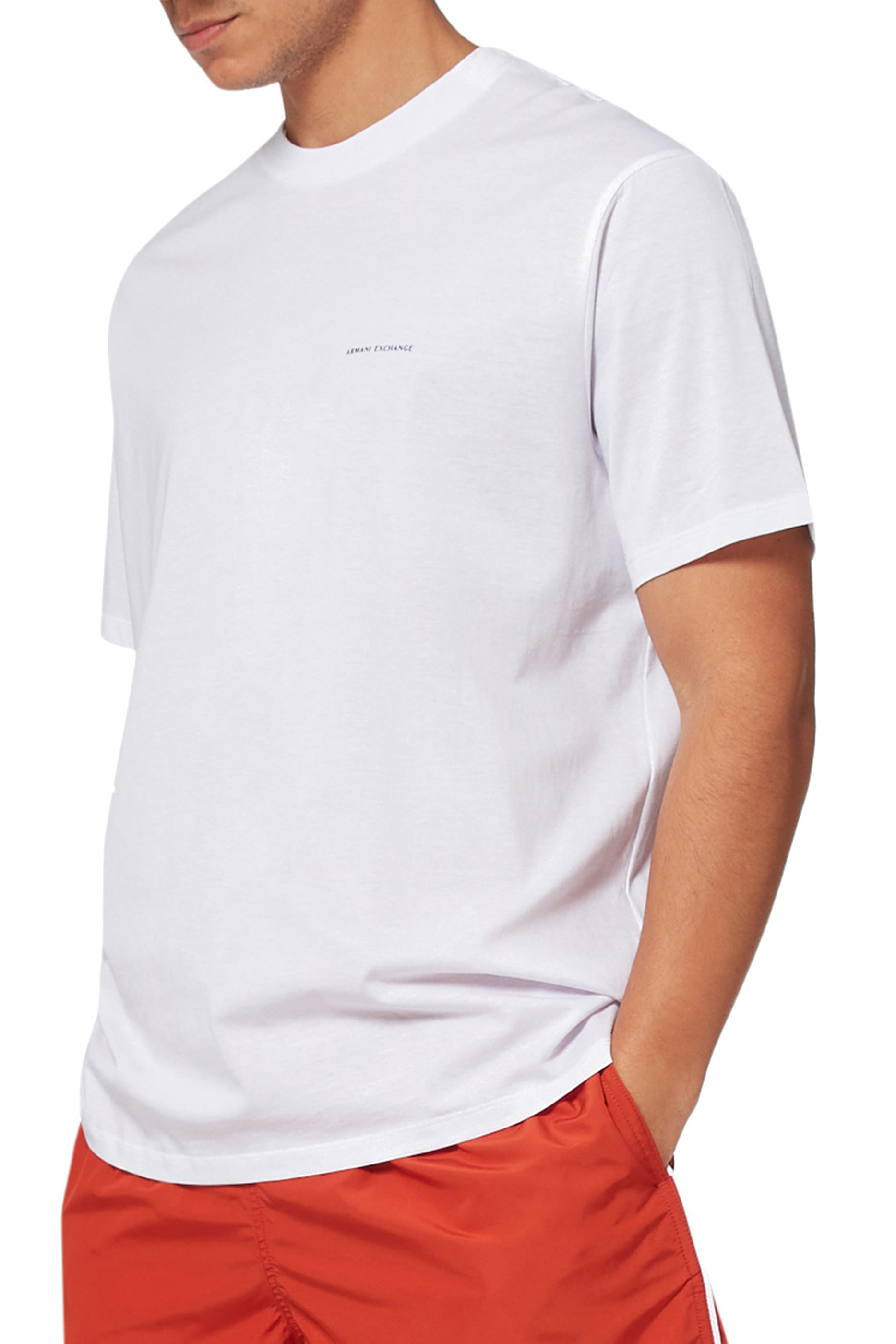 تيشيرت بشعار الماركة قطن