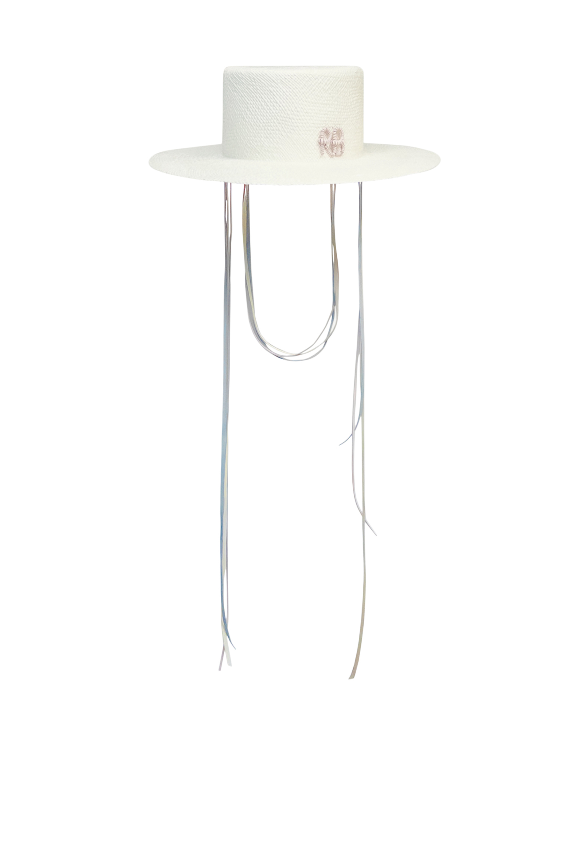 قبعة بتصميم مسطح برباط عنق وشريط ذقن