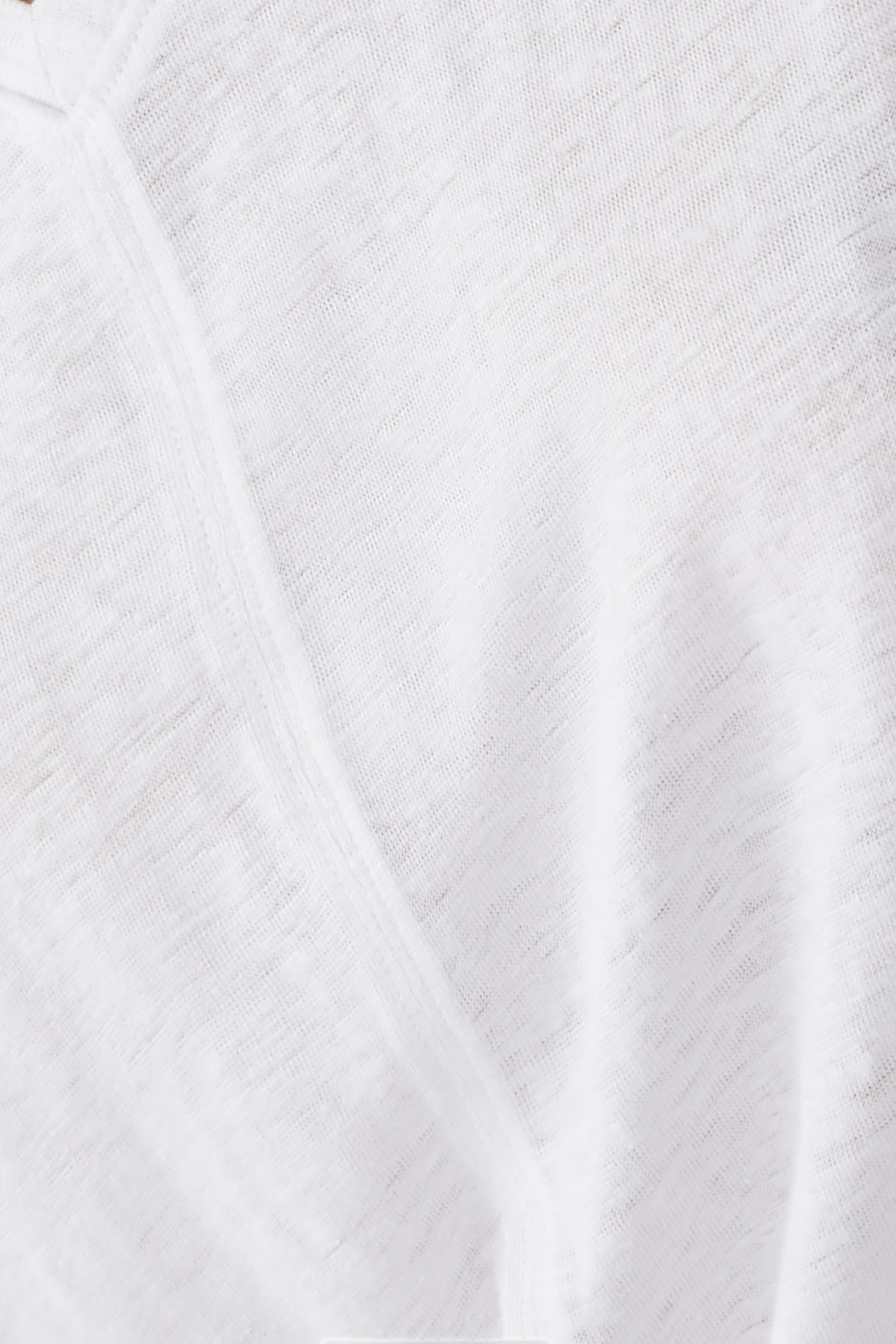 تيشيرت بياقة V كتان جيرسيه عضوي