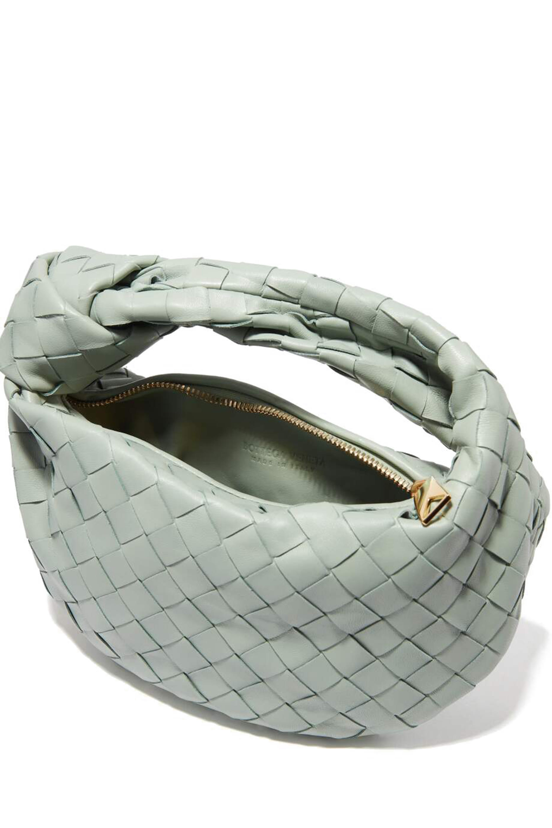 حقيبة جودي صغيرة بيد علوية بتصميم مجدول