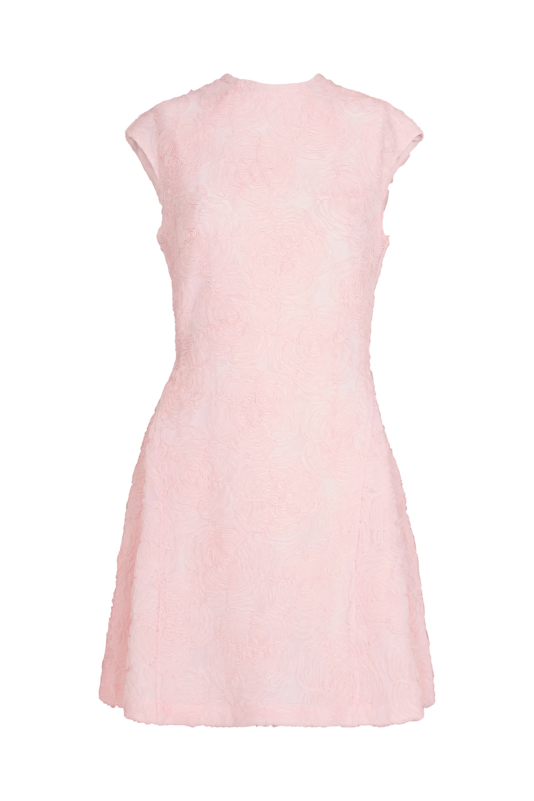 فستان قصير قماش شبكي بتطريزات