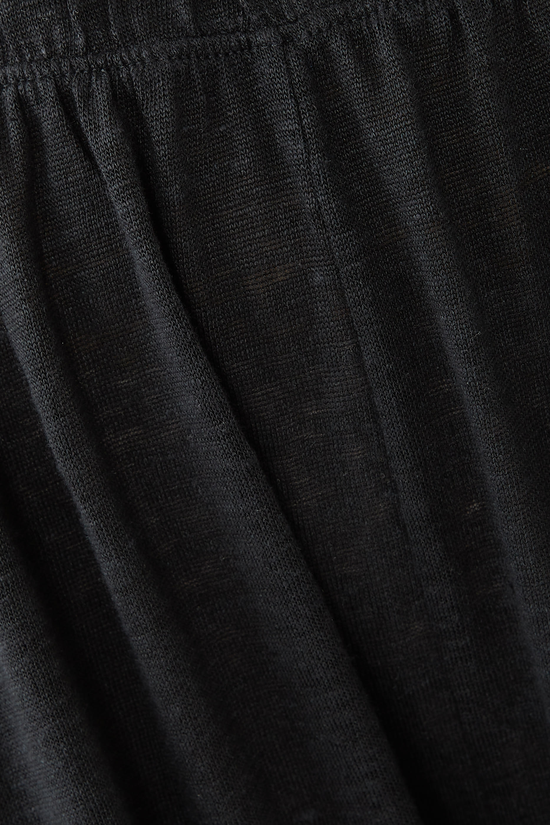 بنطال بخصر مرتفع نسيج كتان عضوي