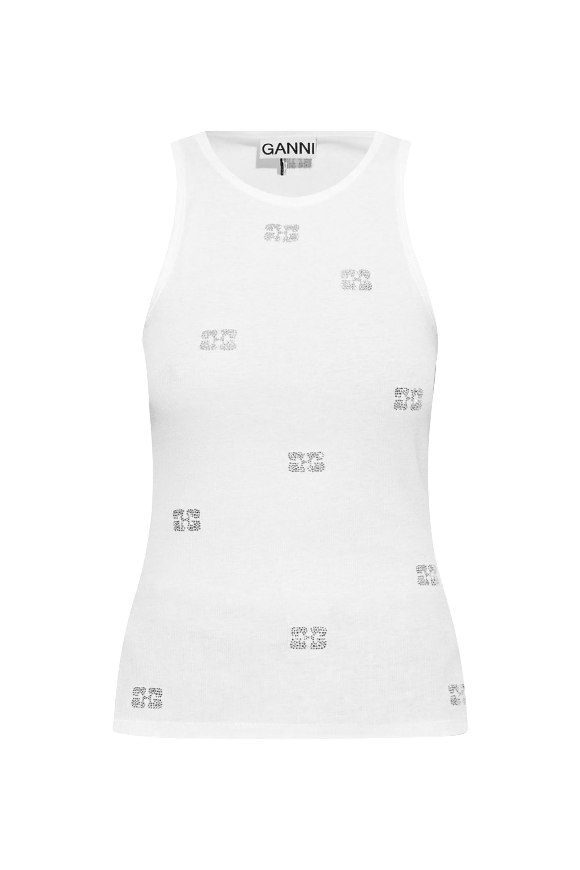 بلوزة بلا أكمام مرصعة بأحجار الريان بتصميم فراشة